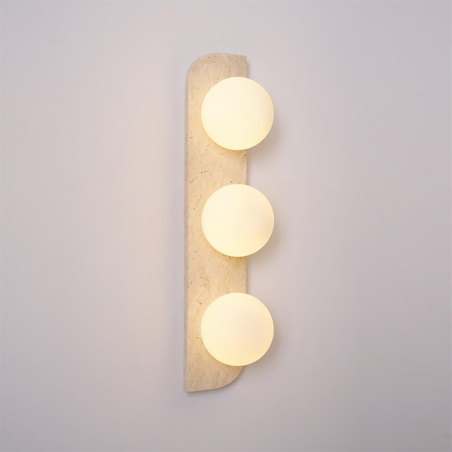Zophaor Minimalist Travertine Plug-In Wall Light - Blowlighting