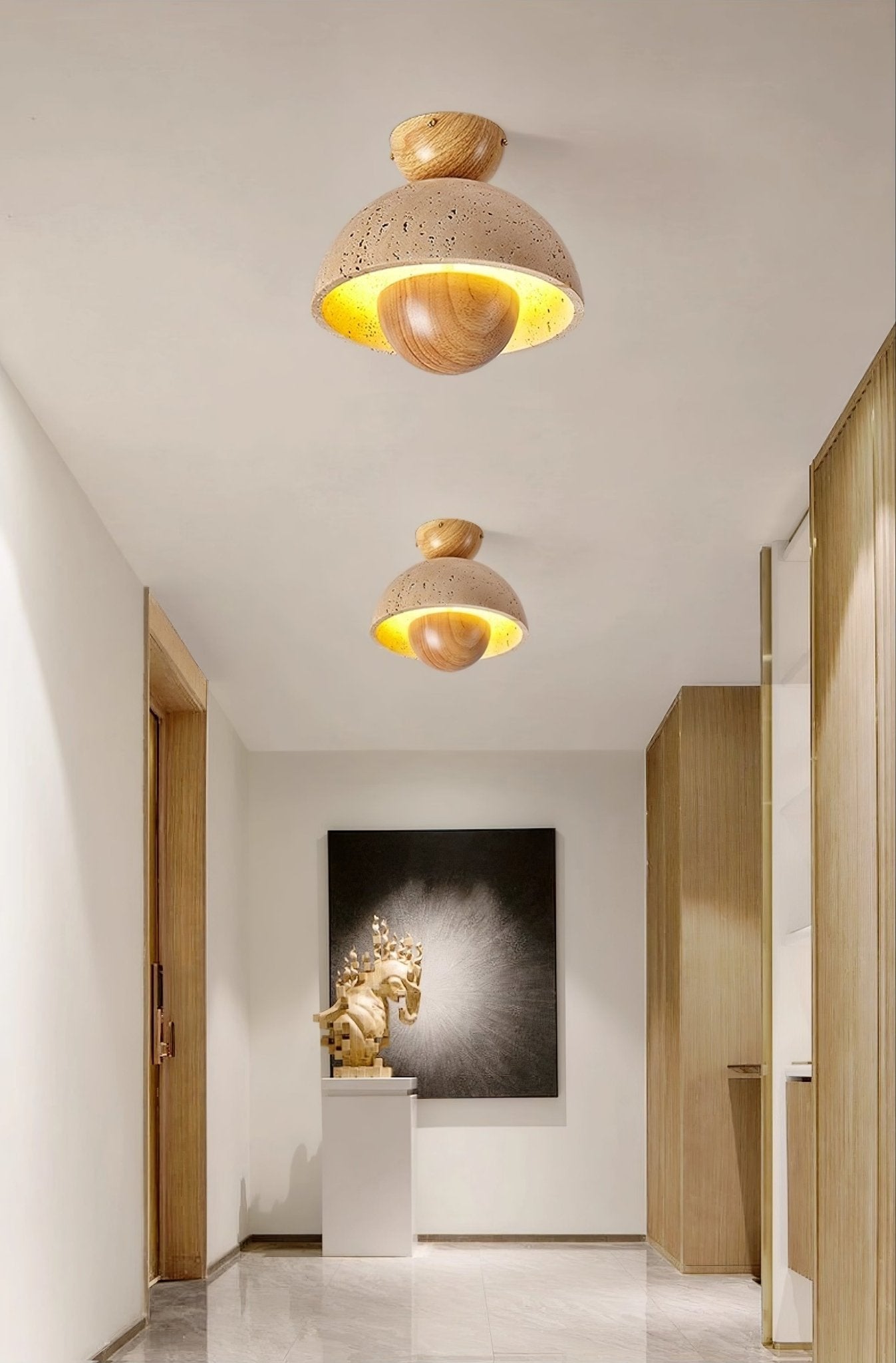 Cadorisra Travertine Ceiling Light - Blowlighting