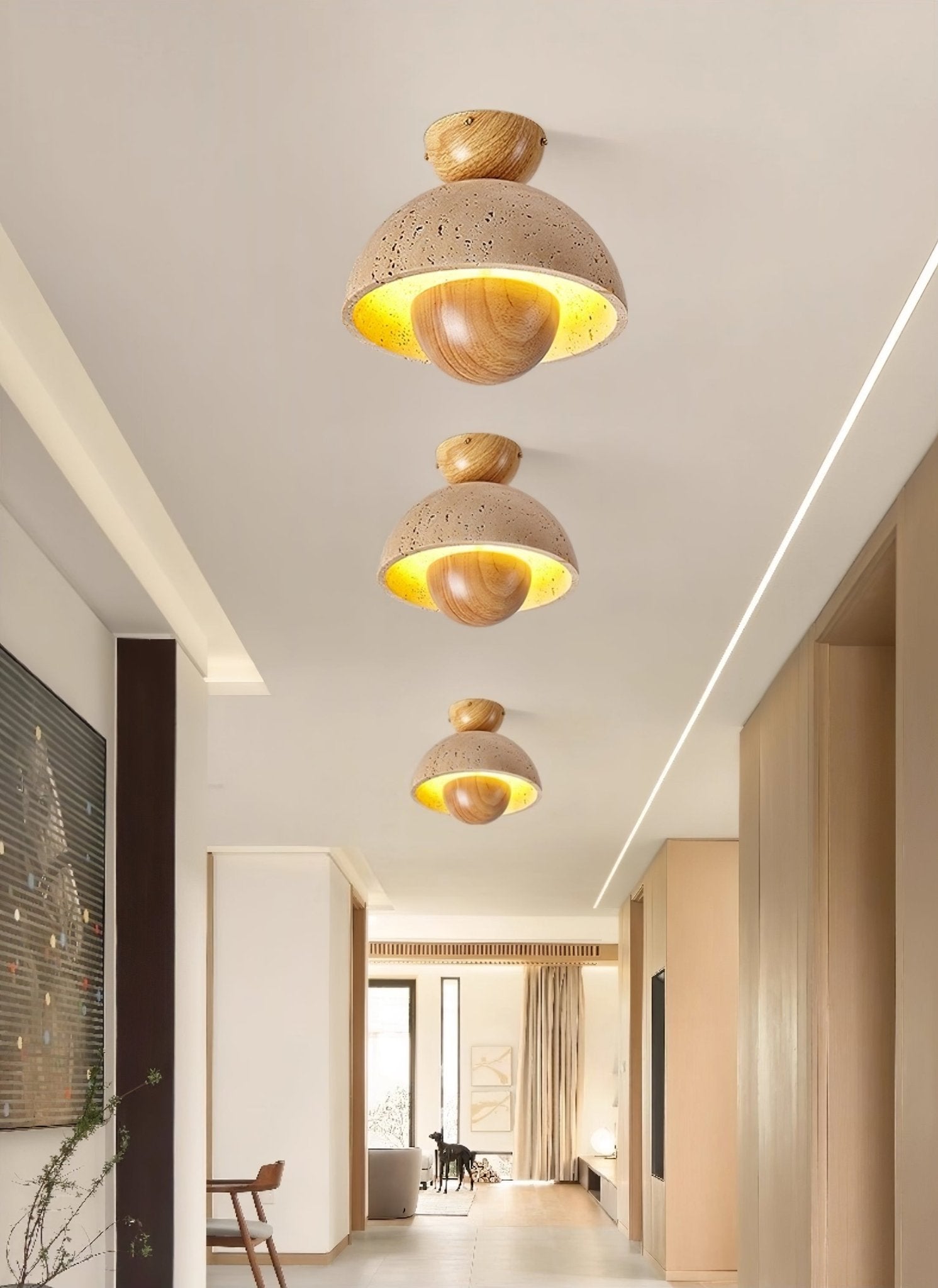Cadorisra Travertine Ceiling Light - Blowlighting