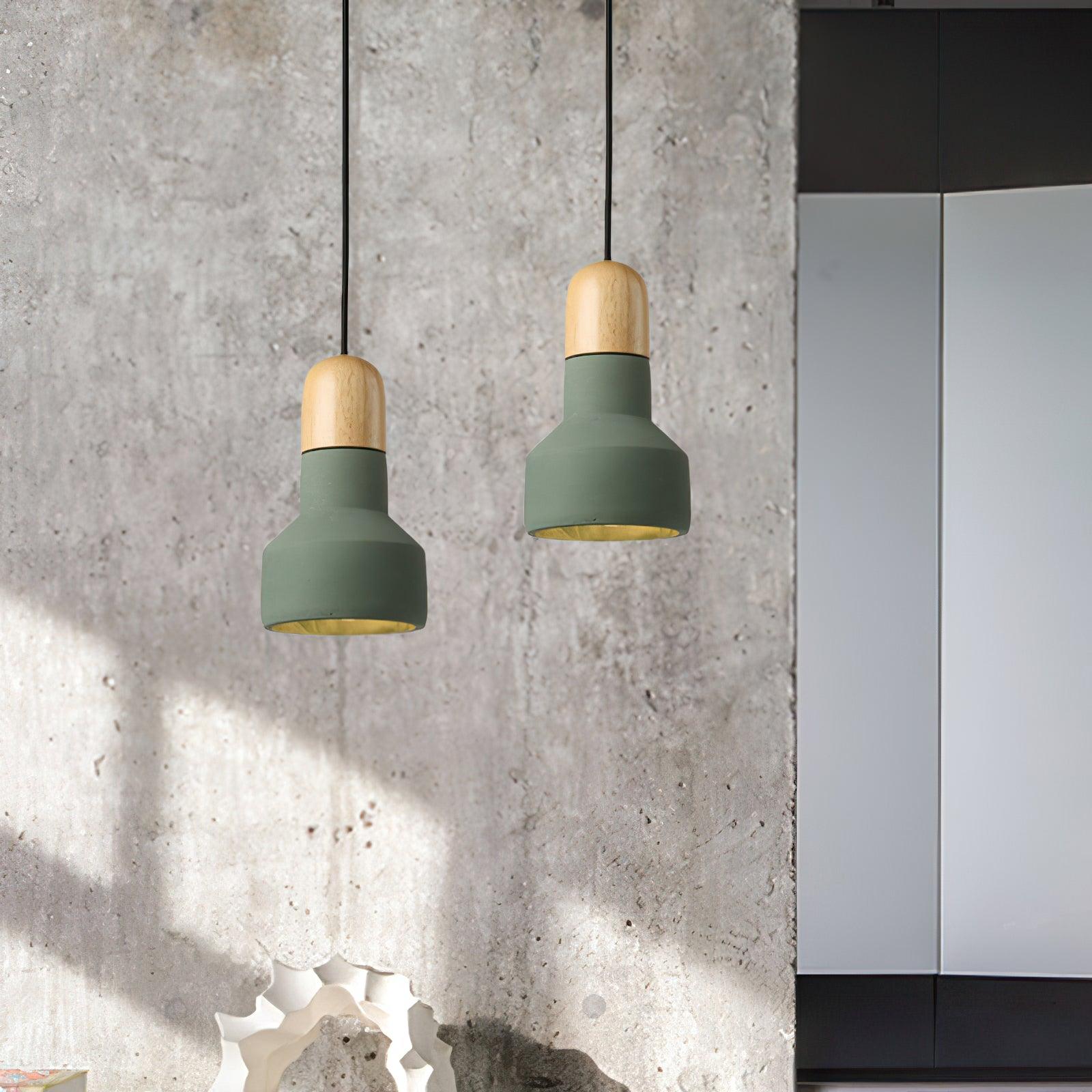 Trio Rustic Wood Pendant Light - Blowlighting