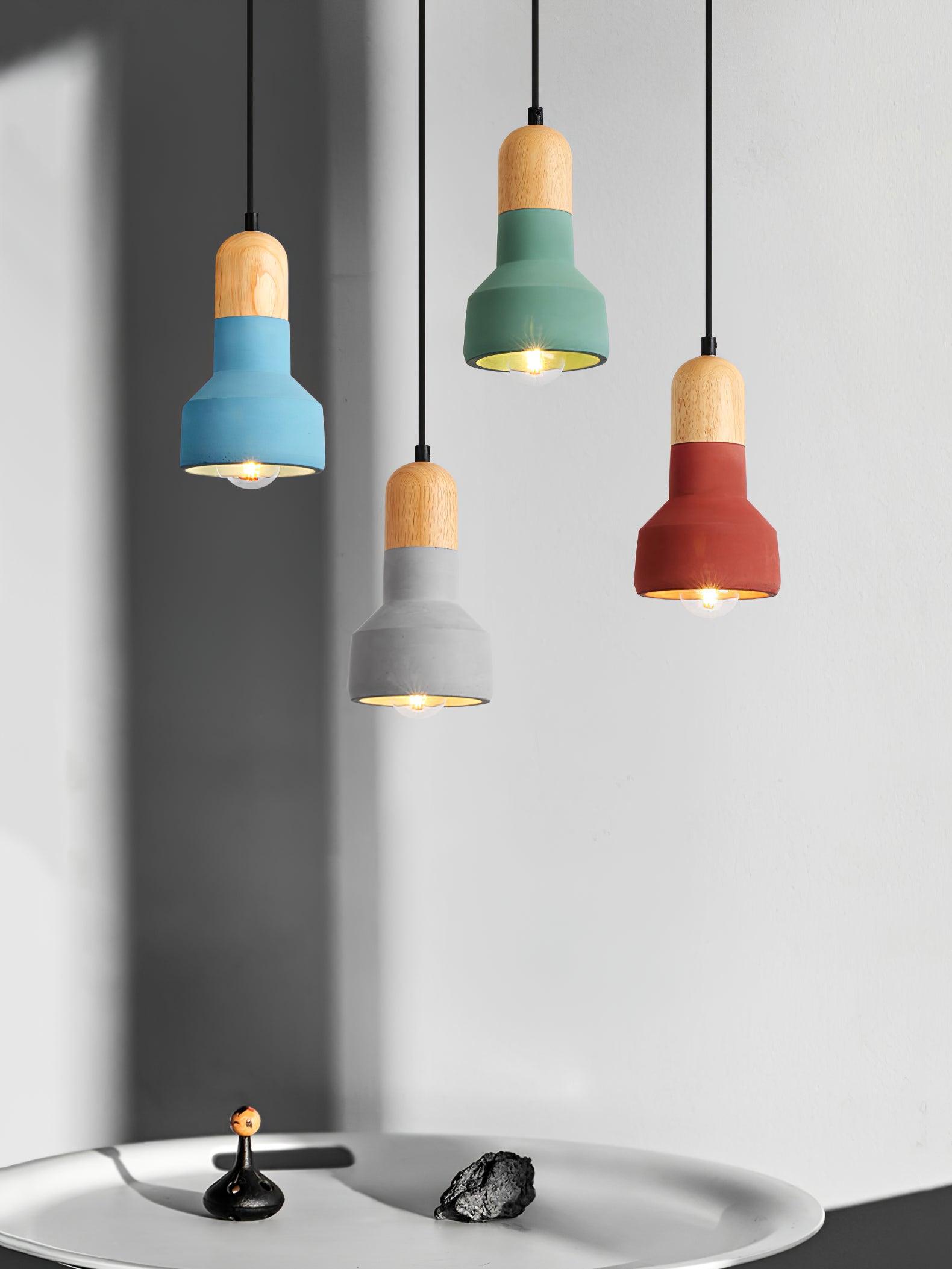 Trio Rustic Wood Pendant Light - Blowlighting