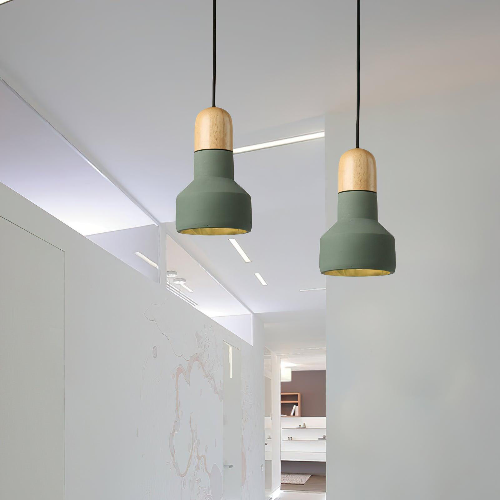 Trio Rustic Wood Pendant Light - Blowlighting
