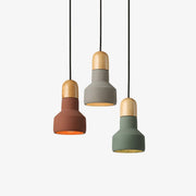 Trio Rustic Wood Pendant Light - Blowlighting