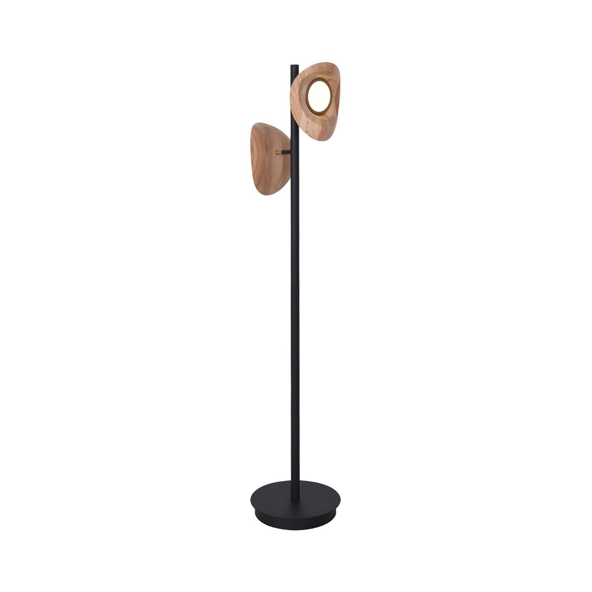 Ceyran Double Sphere Black Metal Floor Lamp - Blowlighting