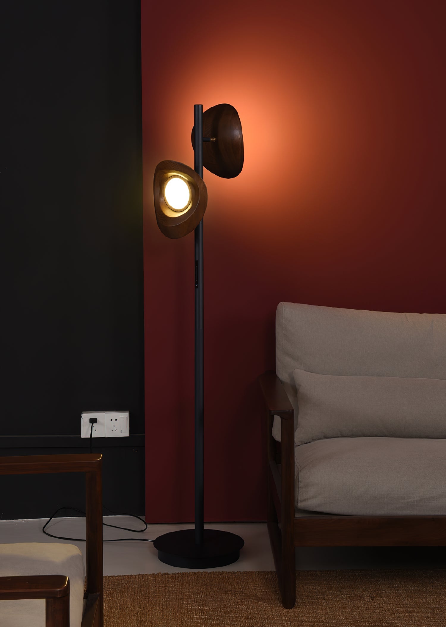 Ceyran Double Sphere Black Metal Floor Lamp - Blowlighting