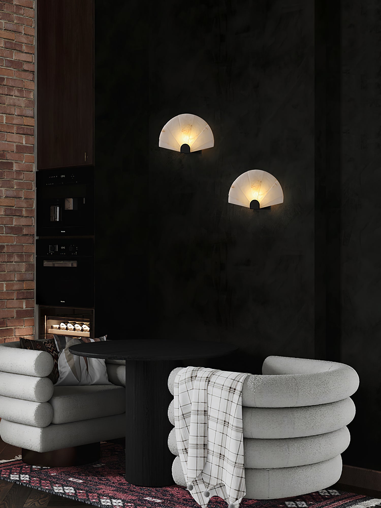 Aurelia Minimalist Alabaster Wall Light - Blowlighting