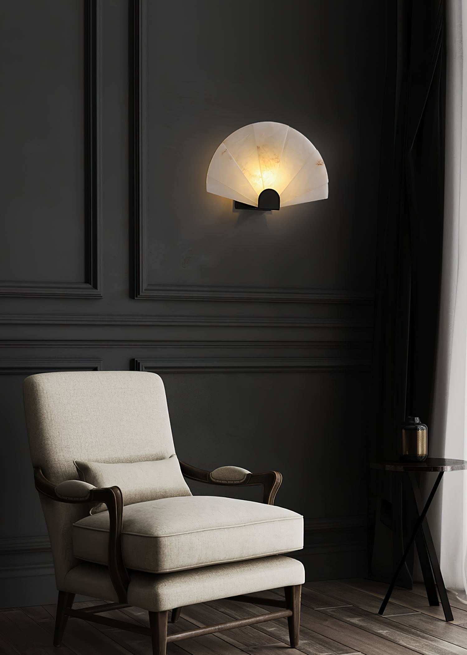 Aurelia Minimalist Alabaster Wall Light - Blowlighting