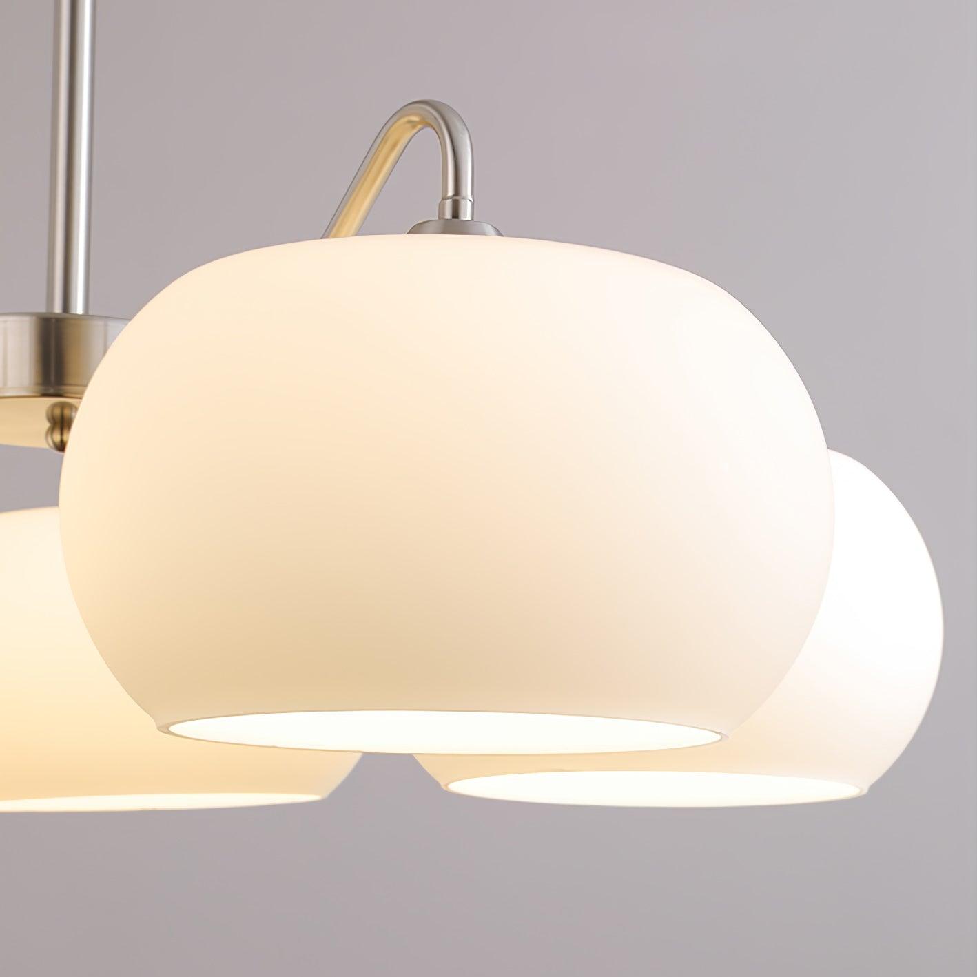 Aurora Chandelier White Glass Persimmon Shape - Blowlighting