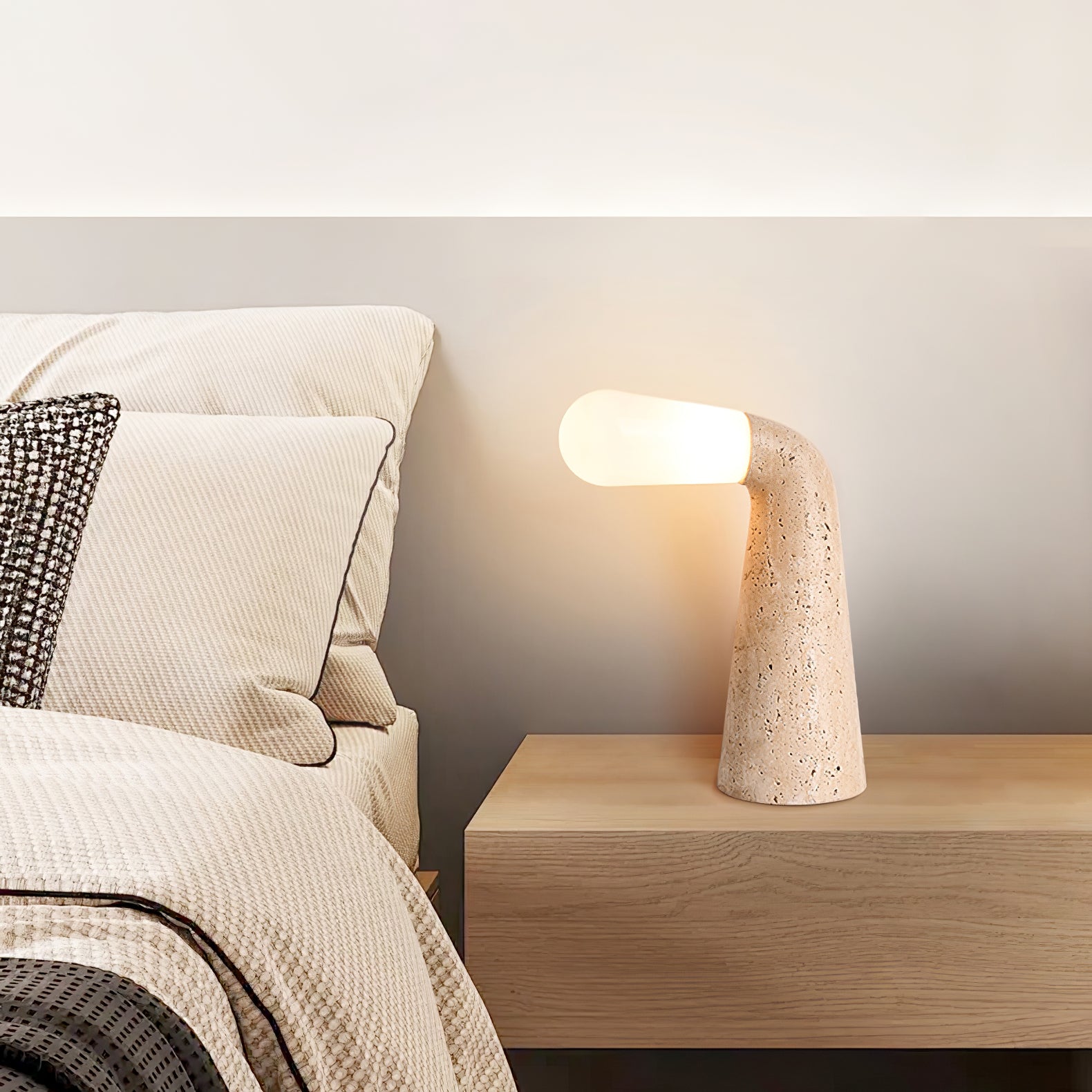Cocare Travertine Table Lamp - Blowlighting