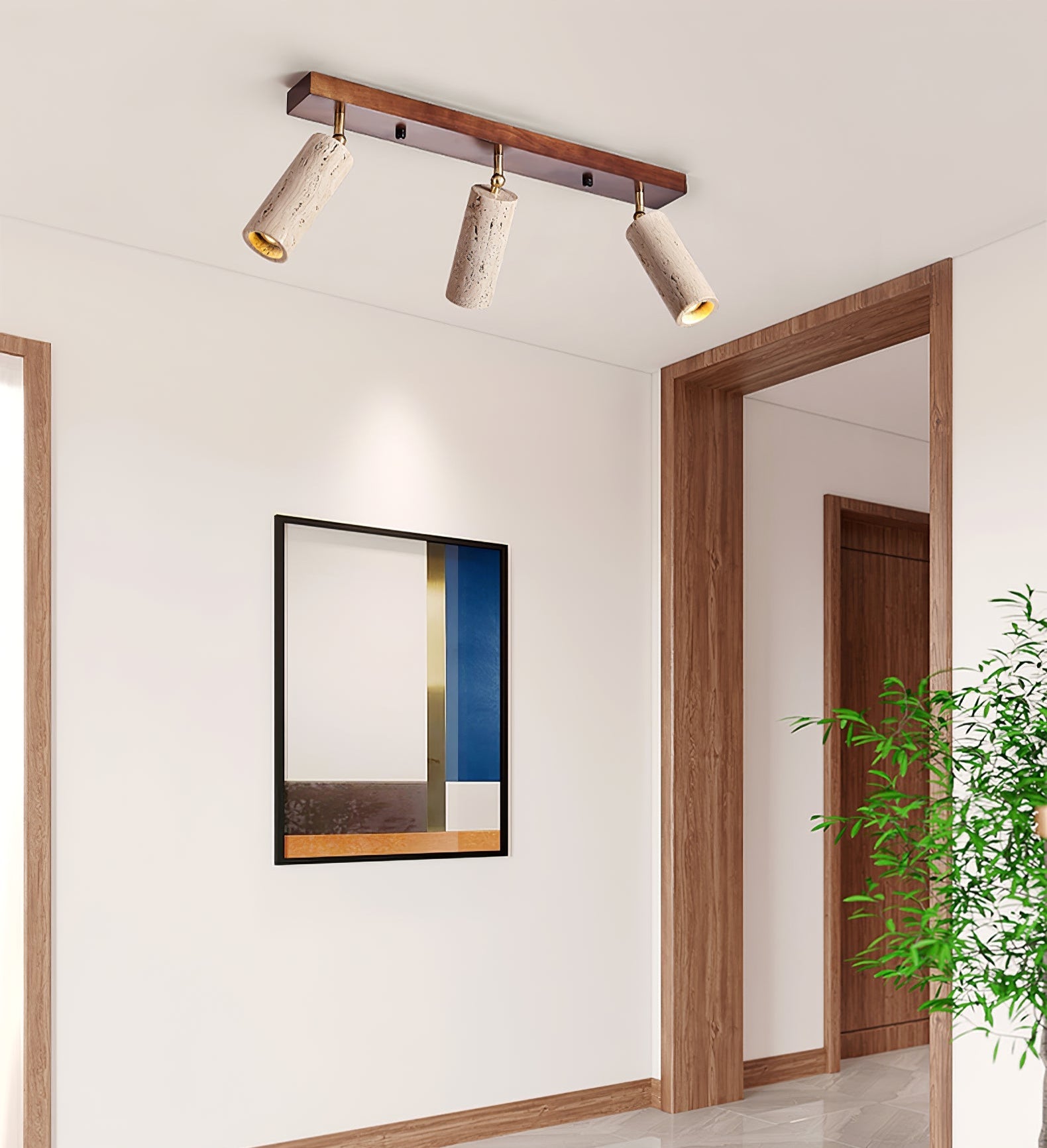 Eurliryra Multi-Cylinder Travertine Track Light - Blowlighting