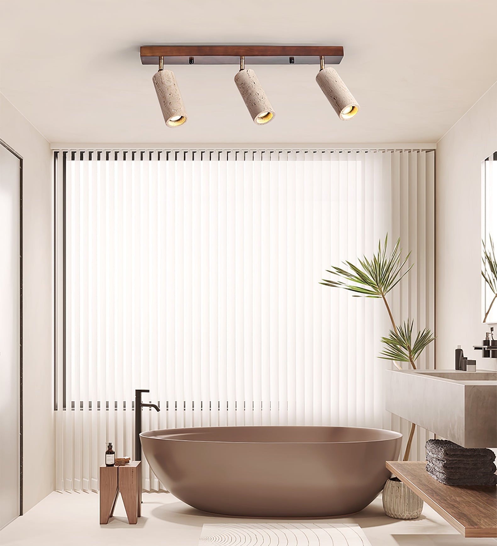 Eurliryra Multi-Cylinder Travertine Track Light - Blowlighting