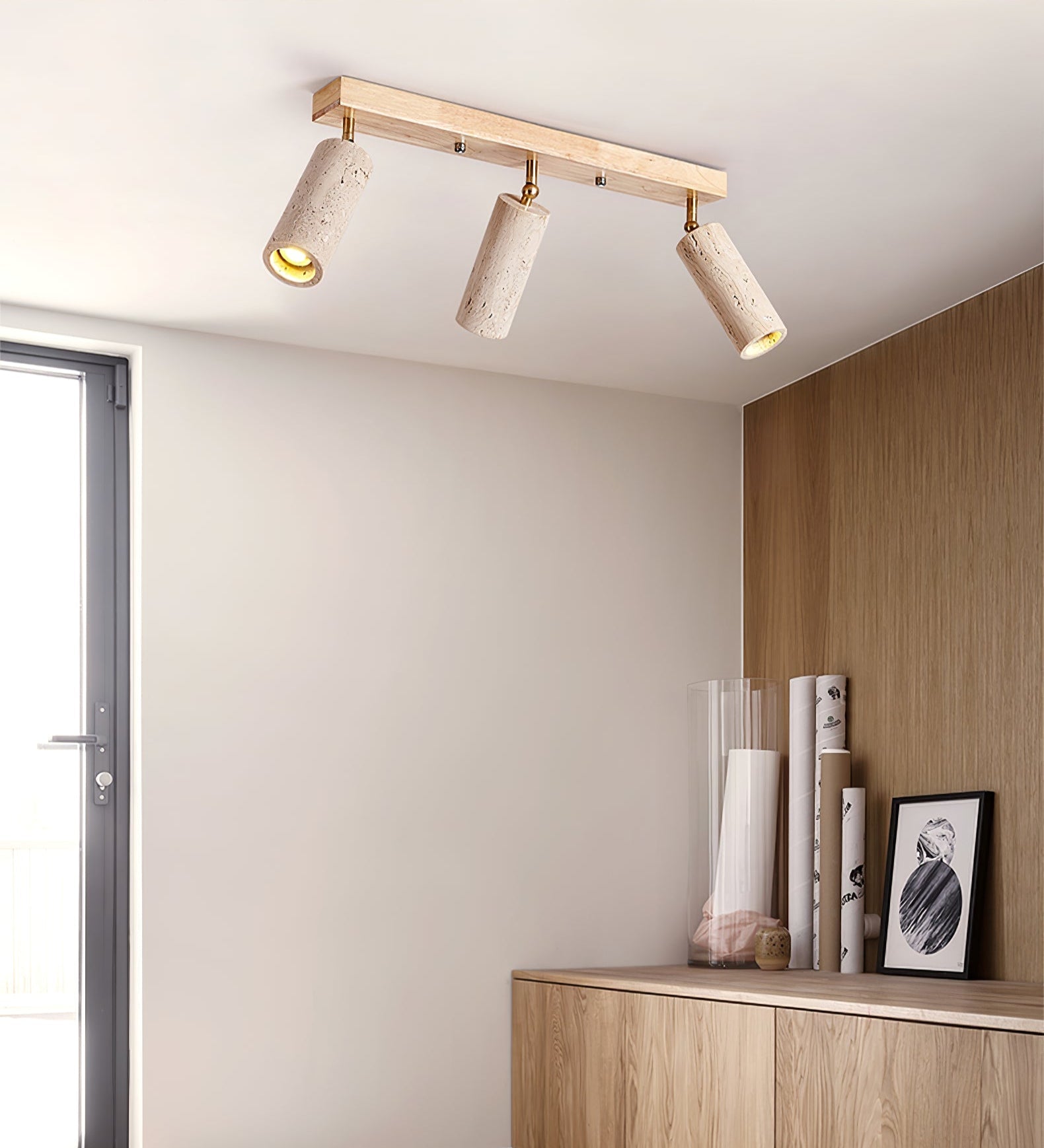 Eurliryra Multi-Cylinder Travertine Track Light - Blowlighting
