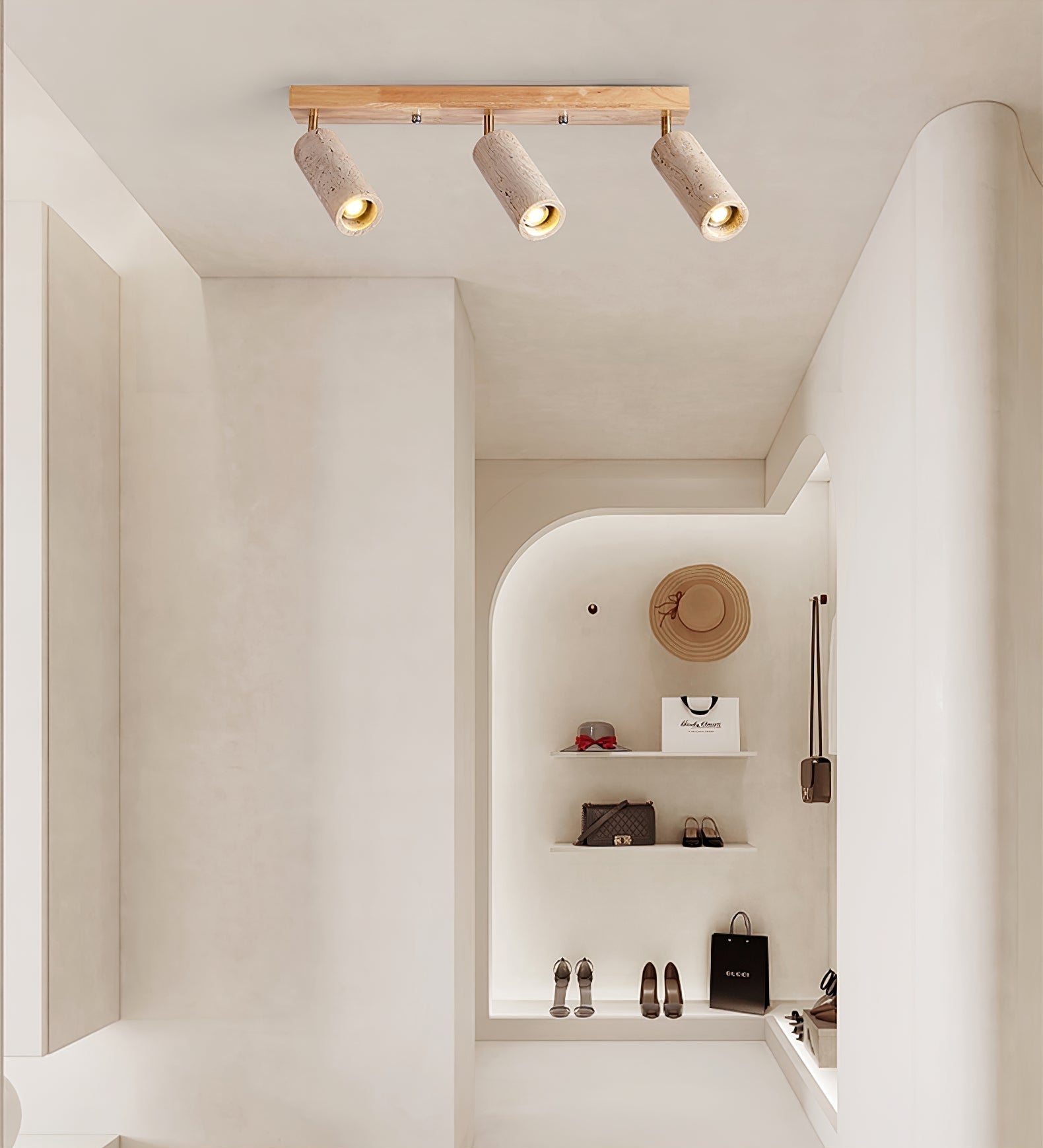 Eurliryra Multi-Cylinder Travertine Track Light - Blowlighting
