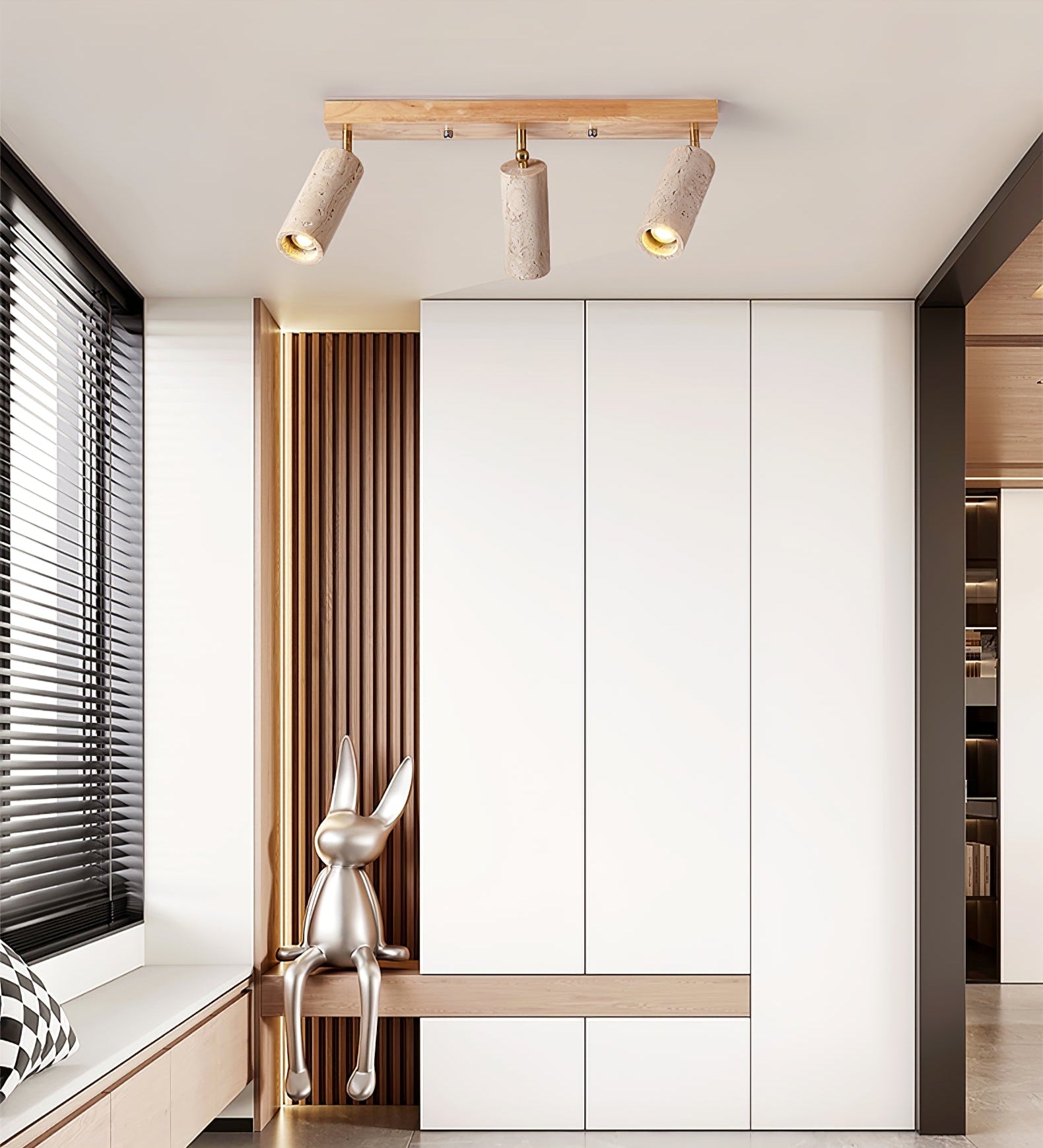 Eurliryra Multi-Cylinder Travertine Track Light - Blowlighting
