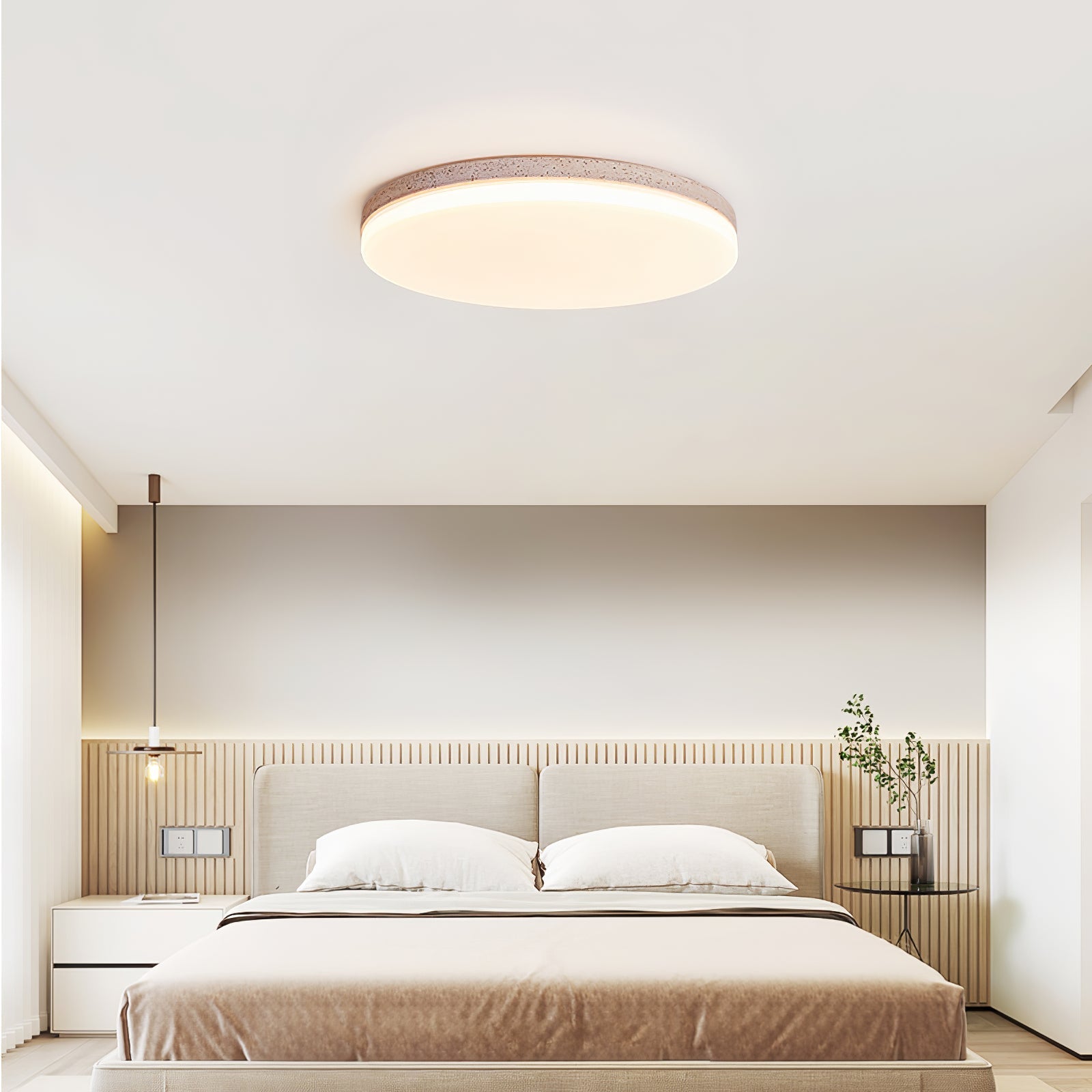 Orla Travertine Ceiling Light - Blowlighting