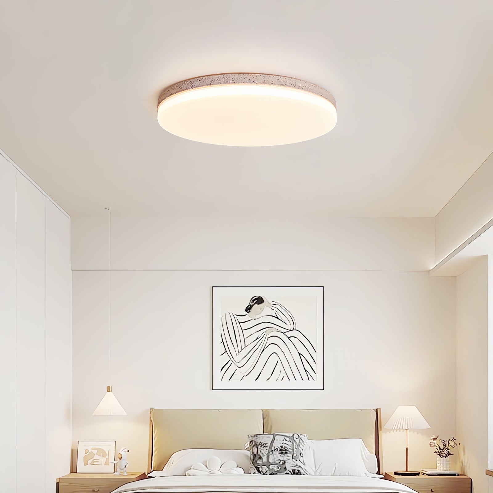 Orla Travertine Ceiling Light - Blowlighting