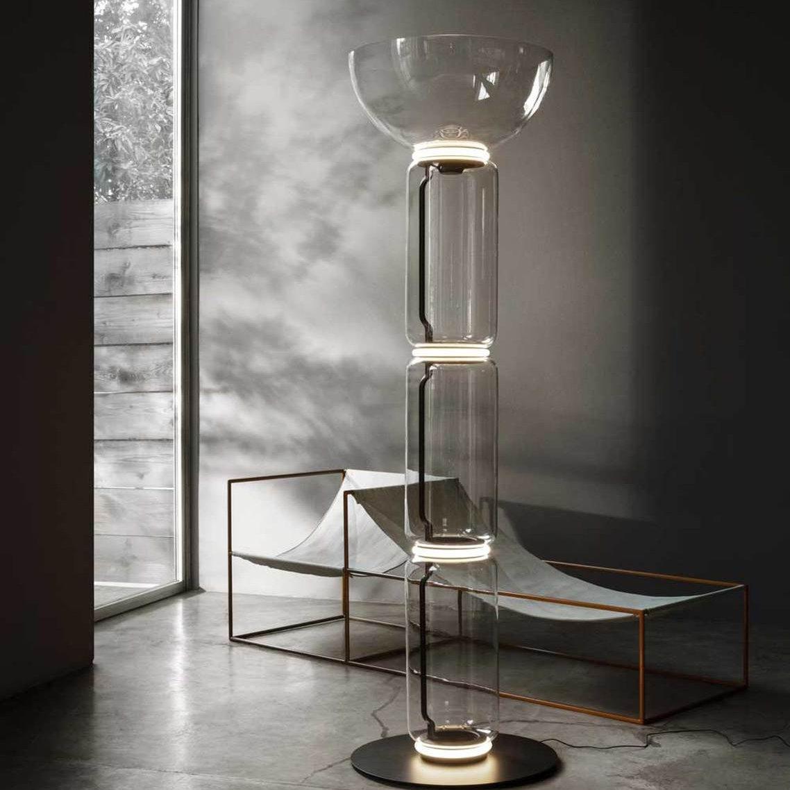 Bamboo Glass Floor Lamp - Blowlighting