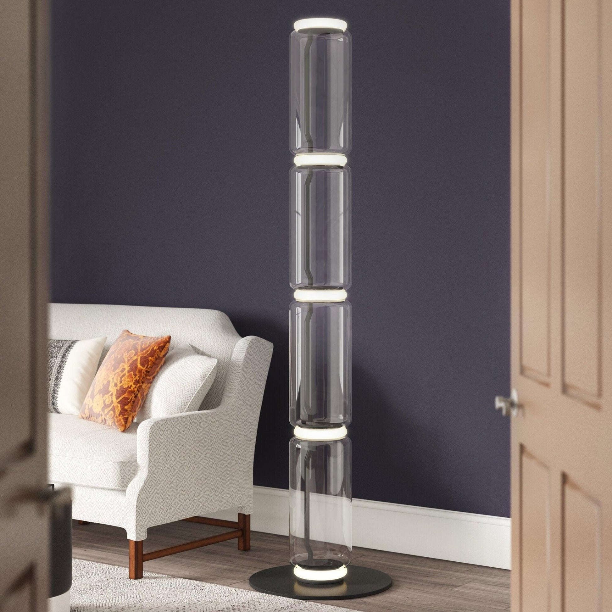 Bamboo Glass Floor Lamp - Blowlighting