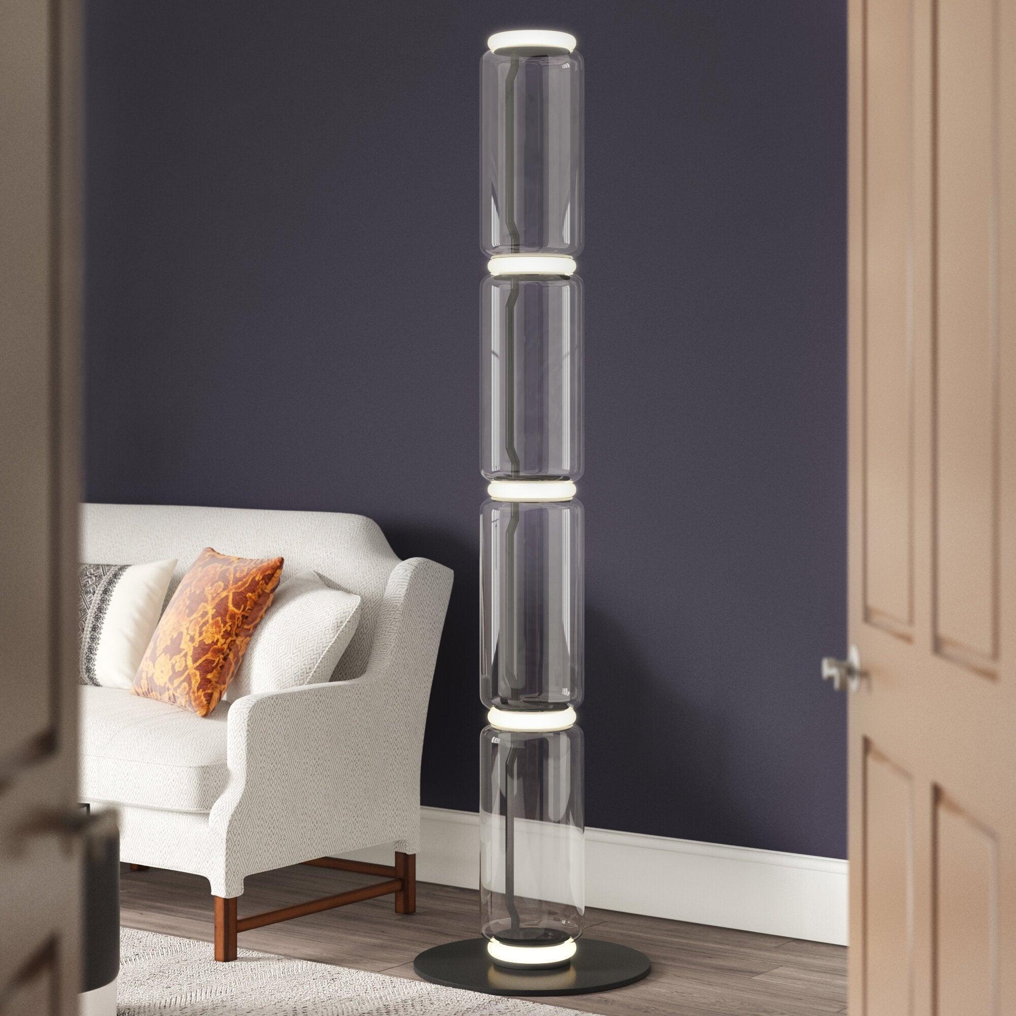 Bamboo Glass Floor Lamp - Blowlighting