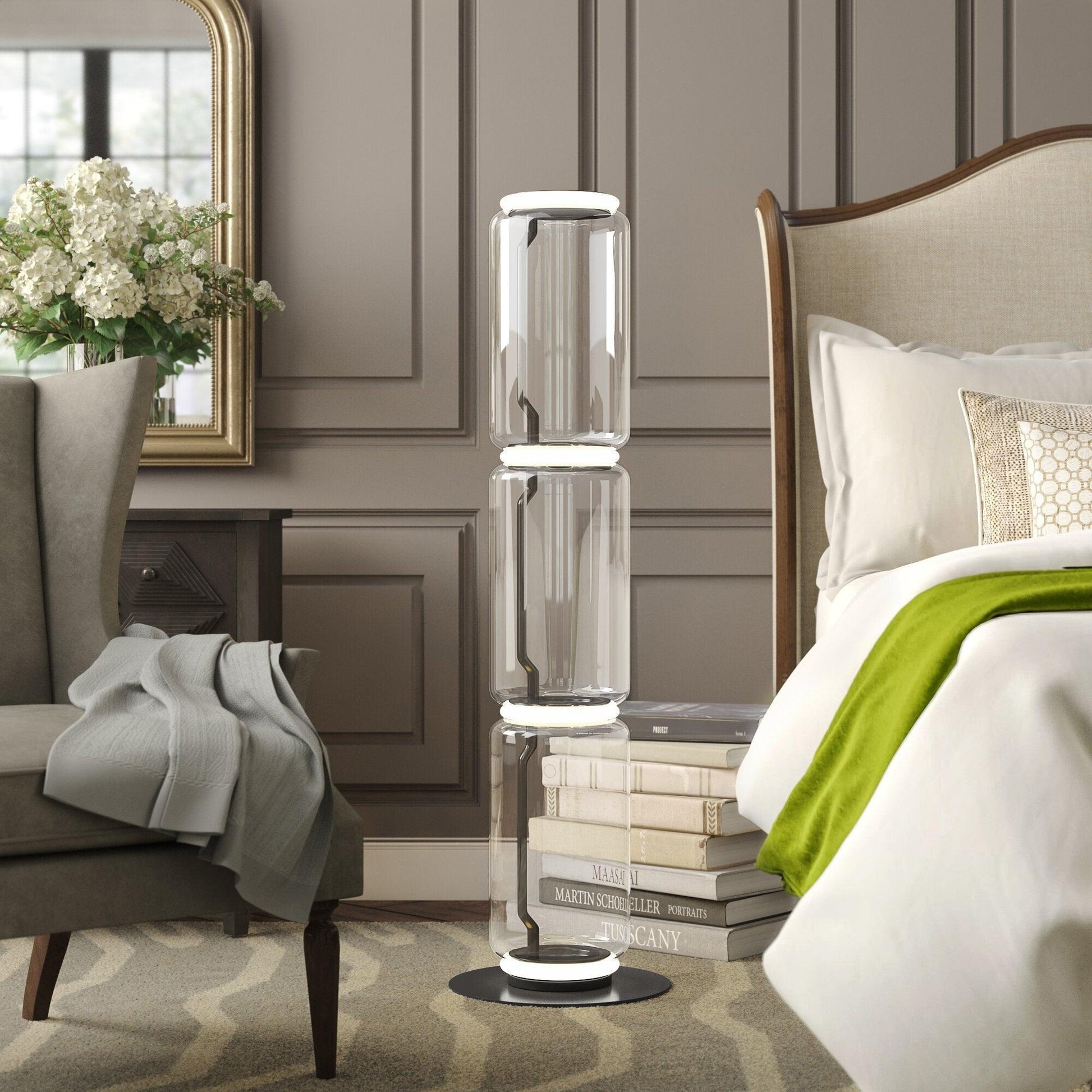Bamboo Glass Floor Lamp - Blowlighting