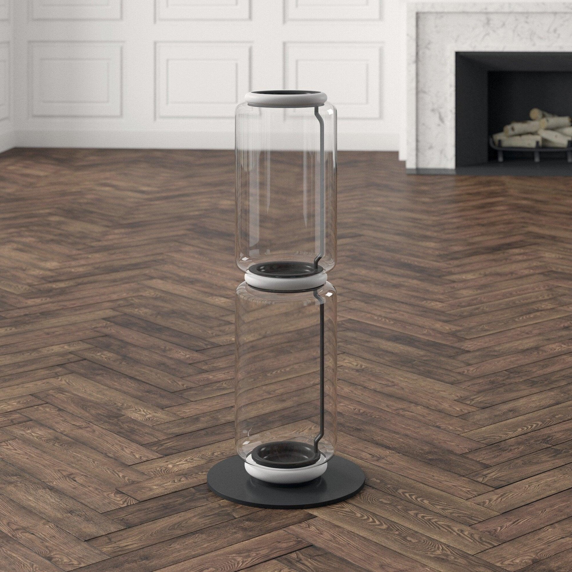 Bamboo Glass Floor Lamp - Blowlighting