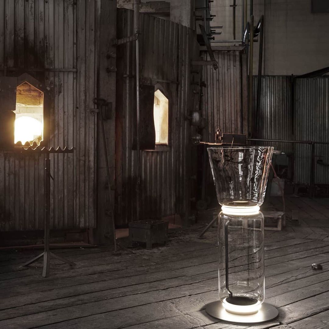 Bamboo Glass Floor Lamp - Blowlighting