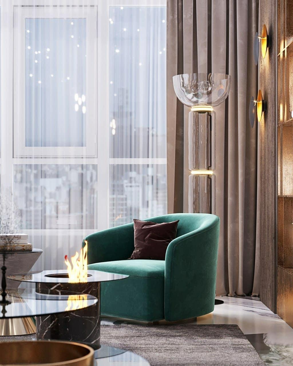 Bamboo Glass Floor Lamp - Blowlighting