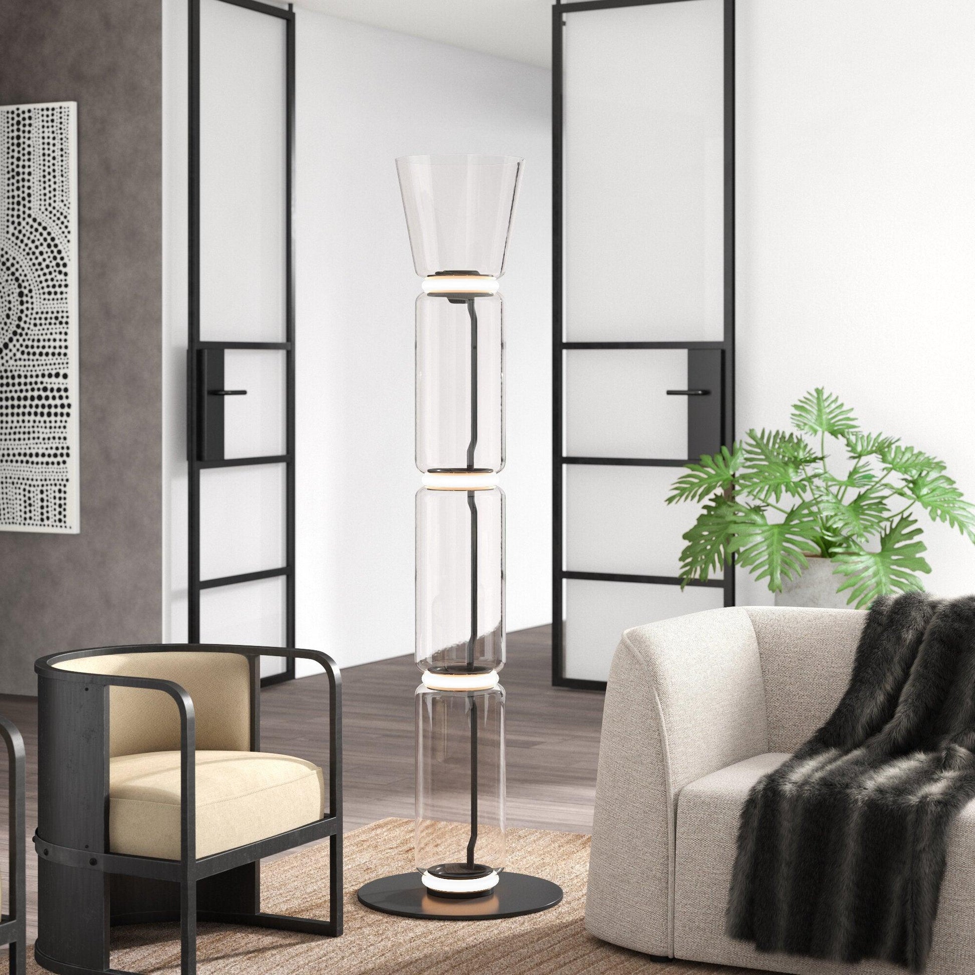 Bamboo Glass Floor Lamp - Blowlighting