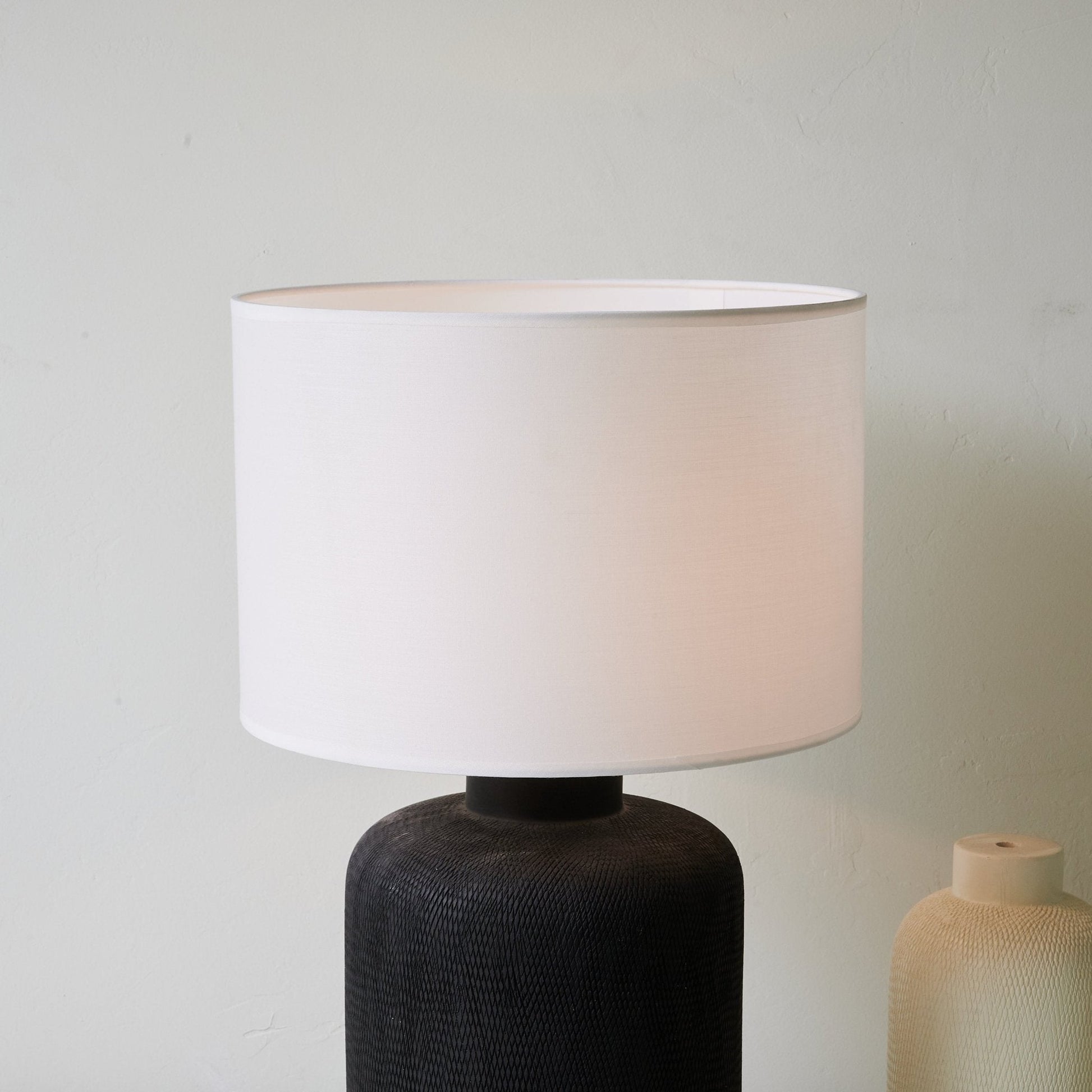 Nocturne Textured Black Table Lamp - Blowlighting