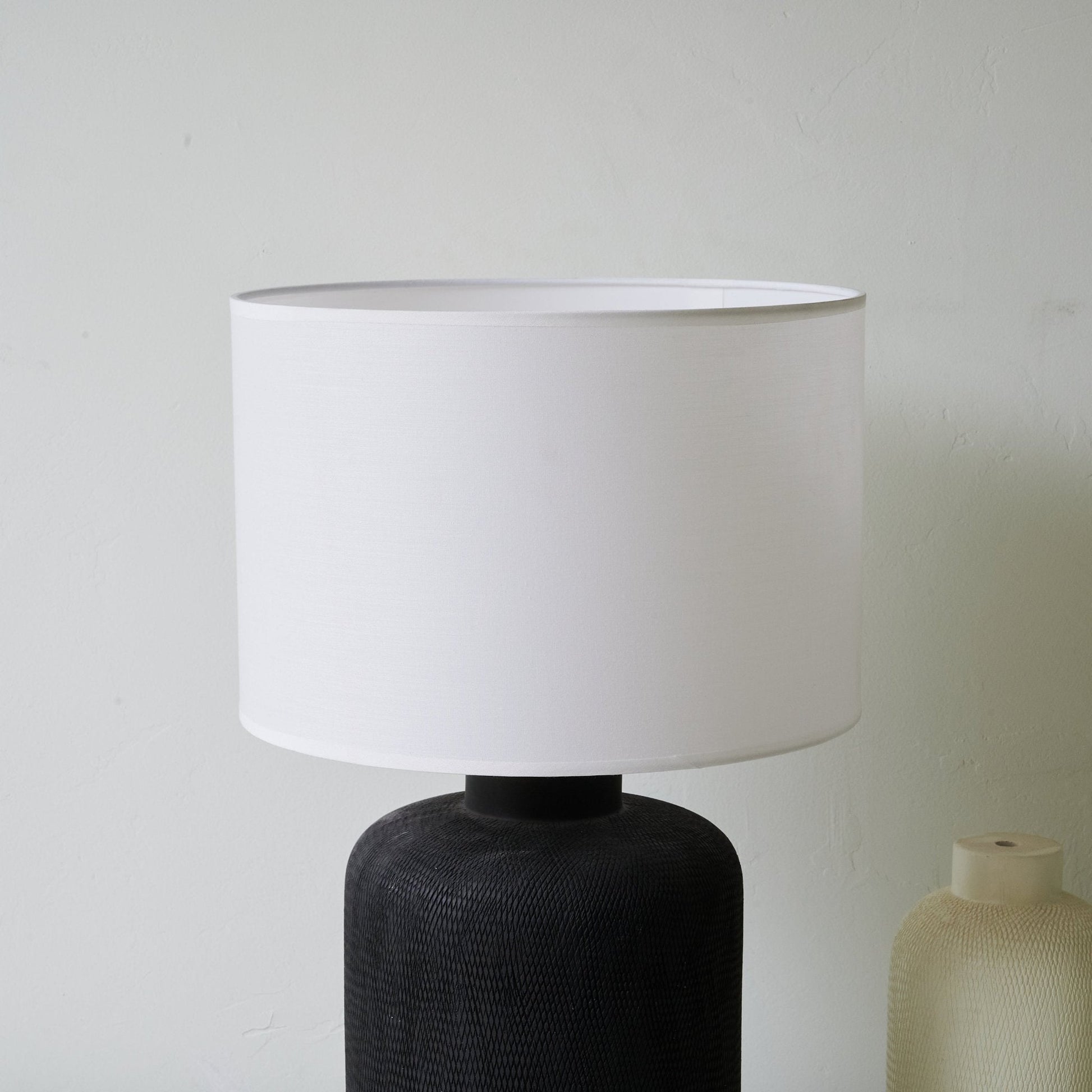 Nocturne Textured Black Table Lamp - Blowlighting