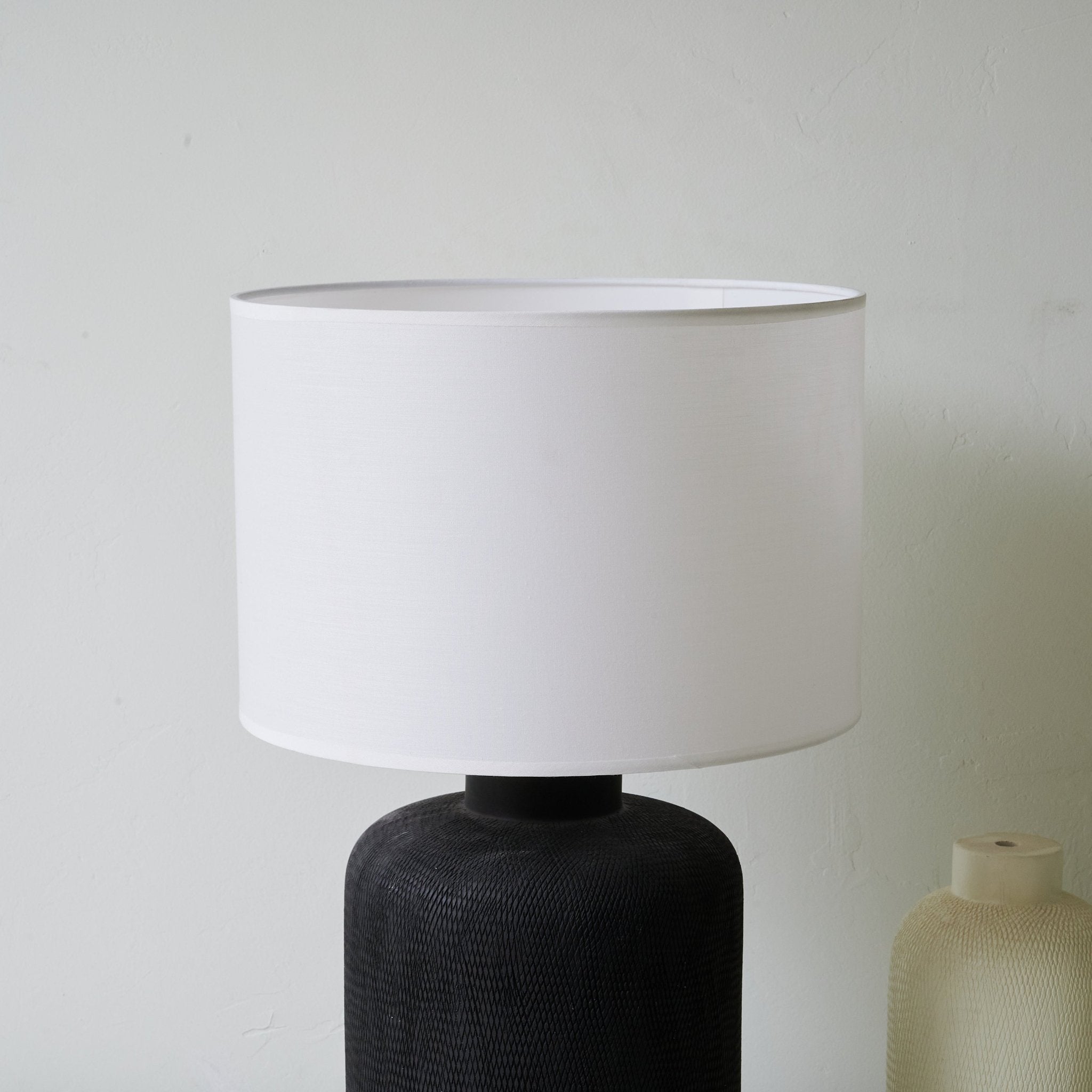 Nocturne Textured Black Table Lamp - Blowlighting