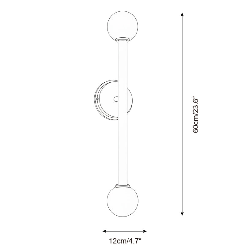 Nodes Minimalist Metal Double Wall Light