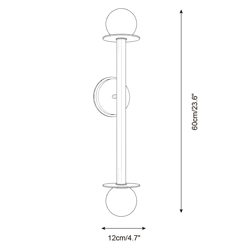 Nodes Minimalist Metal Double Wall Light