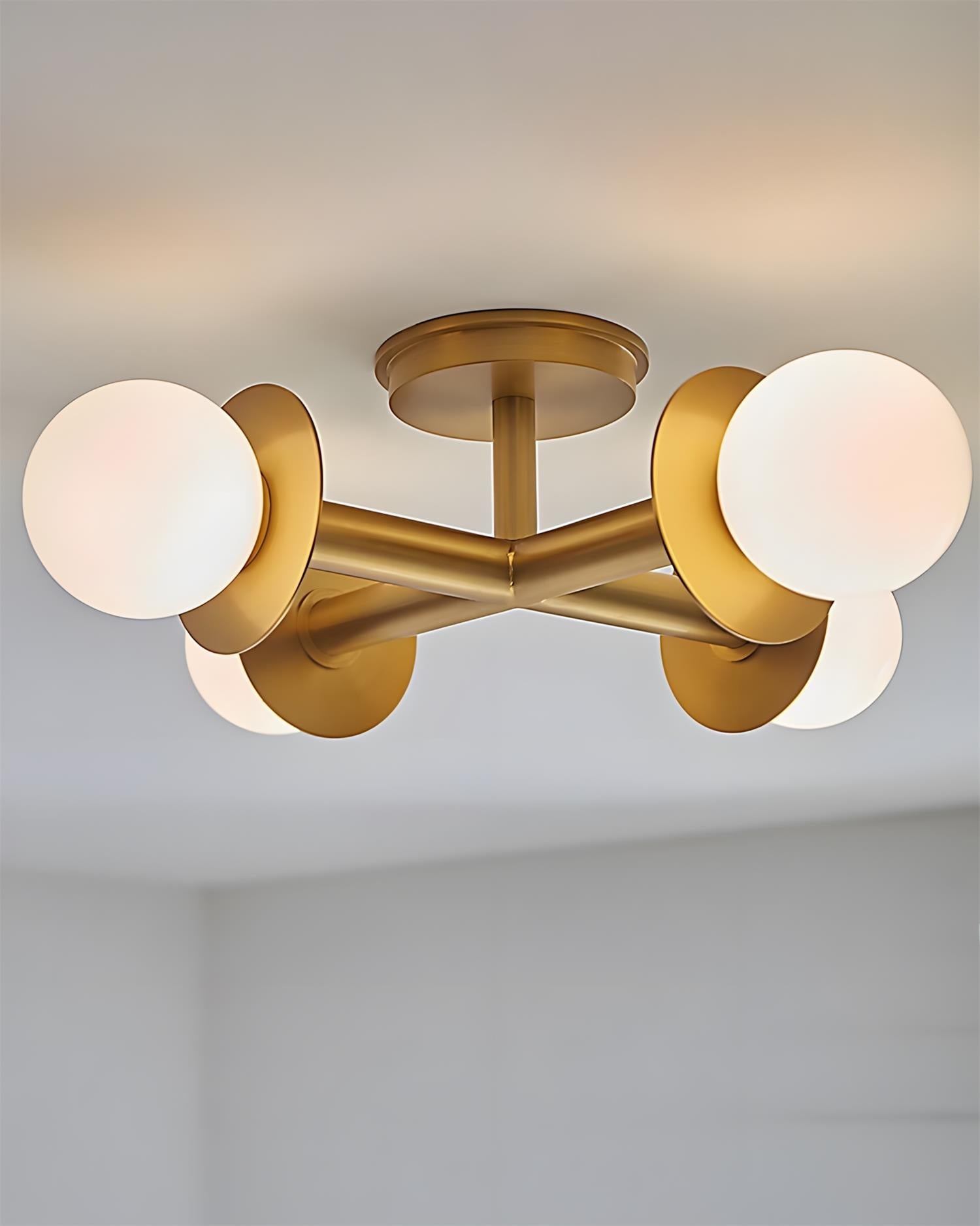 Crossing Modern Brass Ceiling Lamp