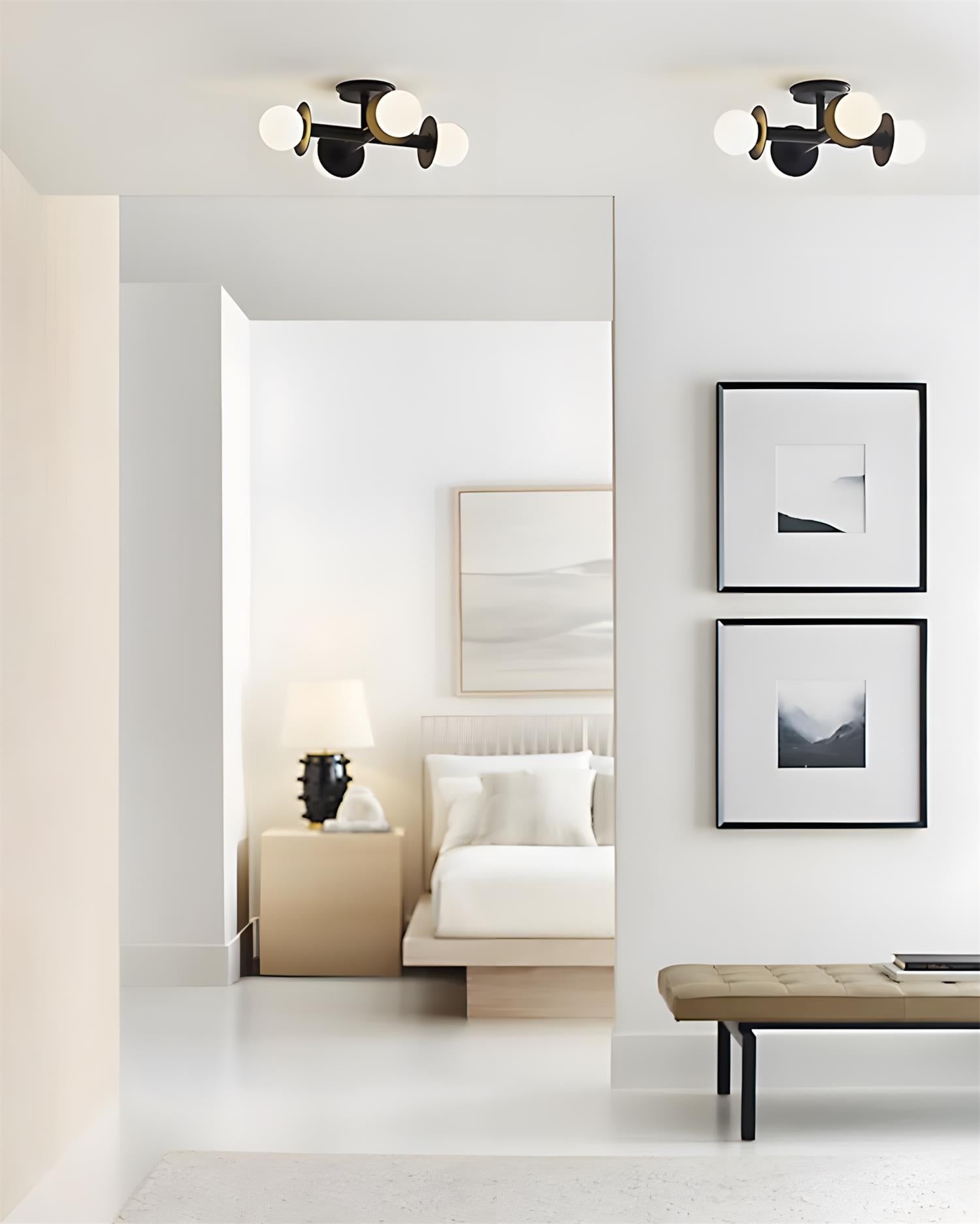 Crossing Modern Brass Ceiling Lamp