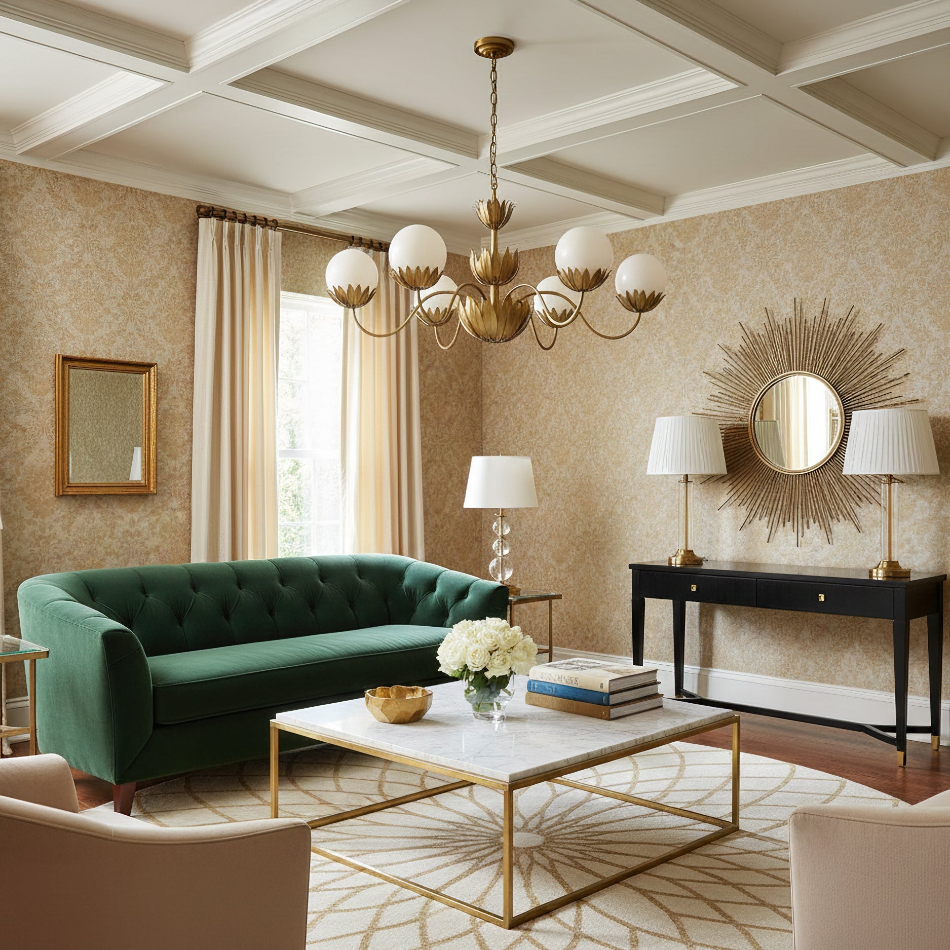 Noemie Vintage Glass Chandelier