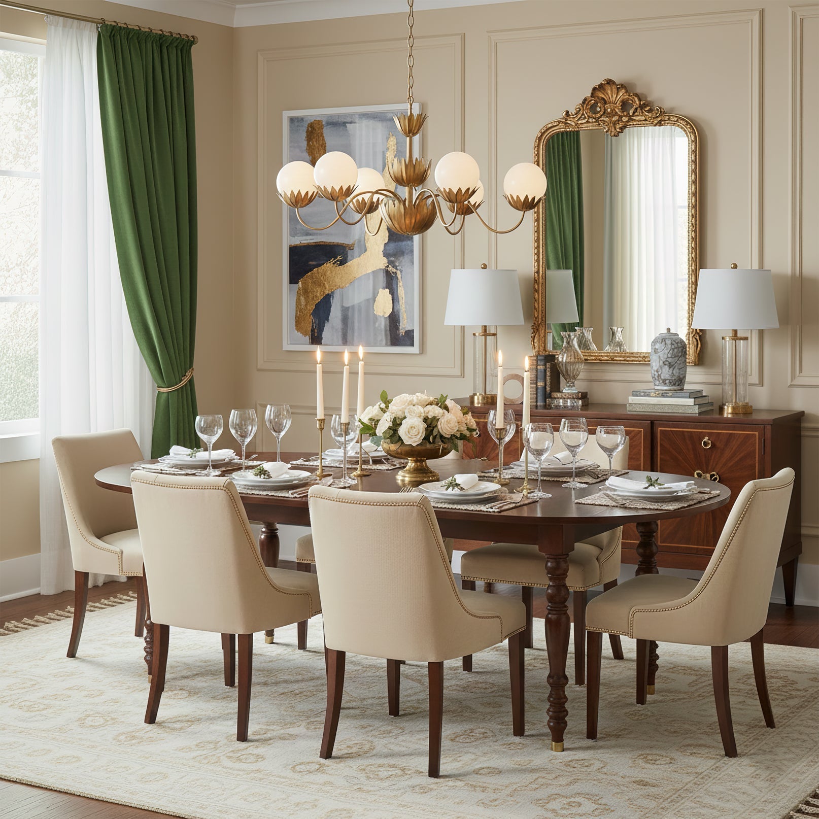 Noemie Vintage Glass Chandelier