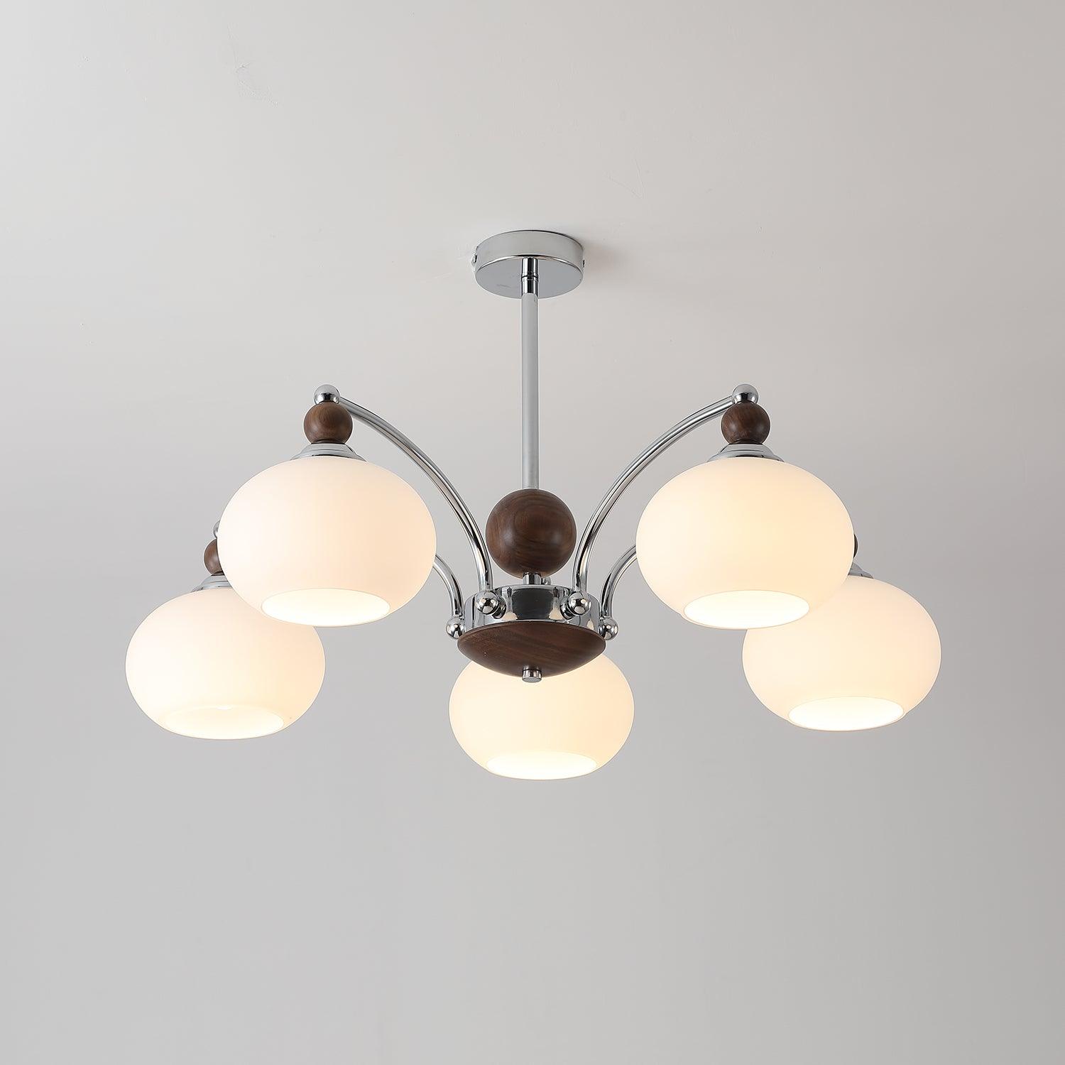 Lustra Chandelier Globe Arm Contemporary - Blowlighting