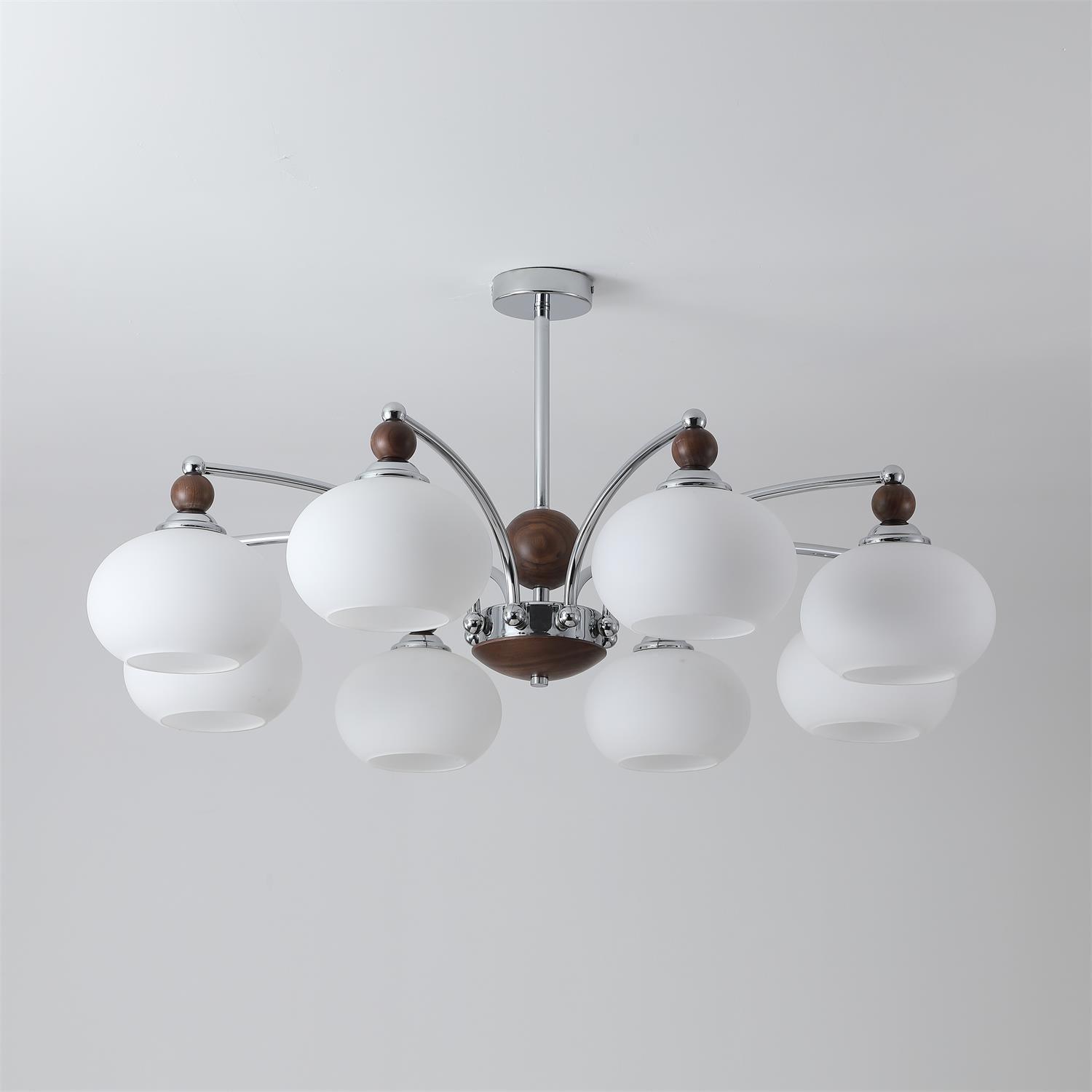 Lustra Chandelier Globe Arm Contemporary - Blowlighting