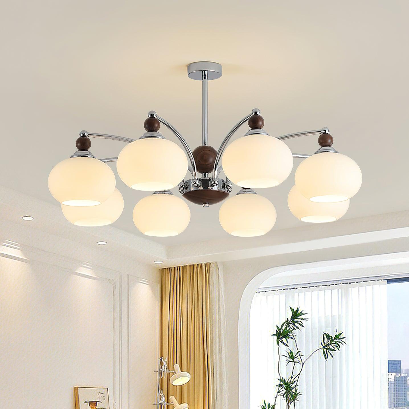 Lustra Chandelier Globe Arm Contemporary - Blowlighting