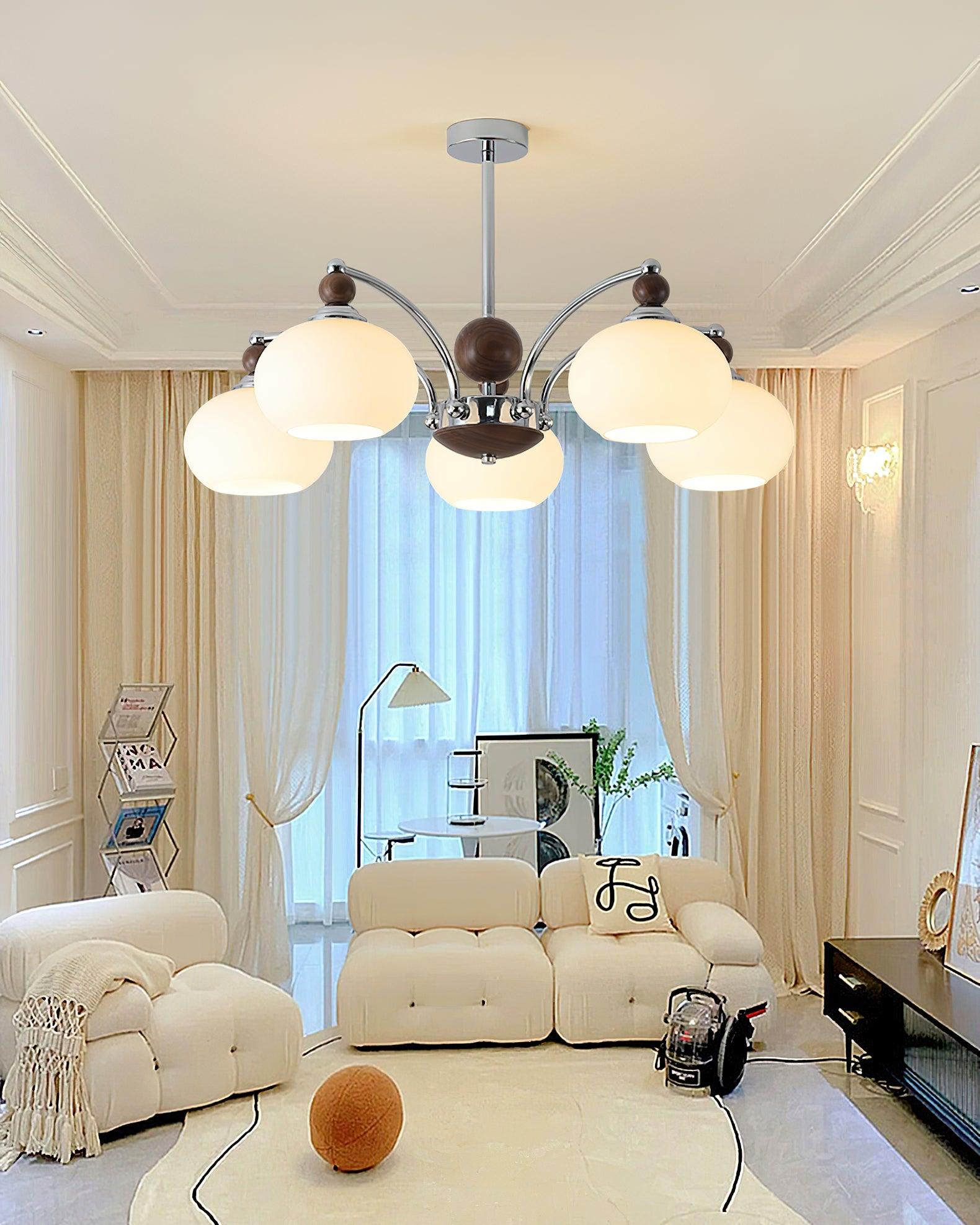 Lustra Chandelier Globe Arm Contemporary - Blowlighting