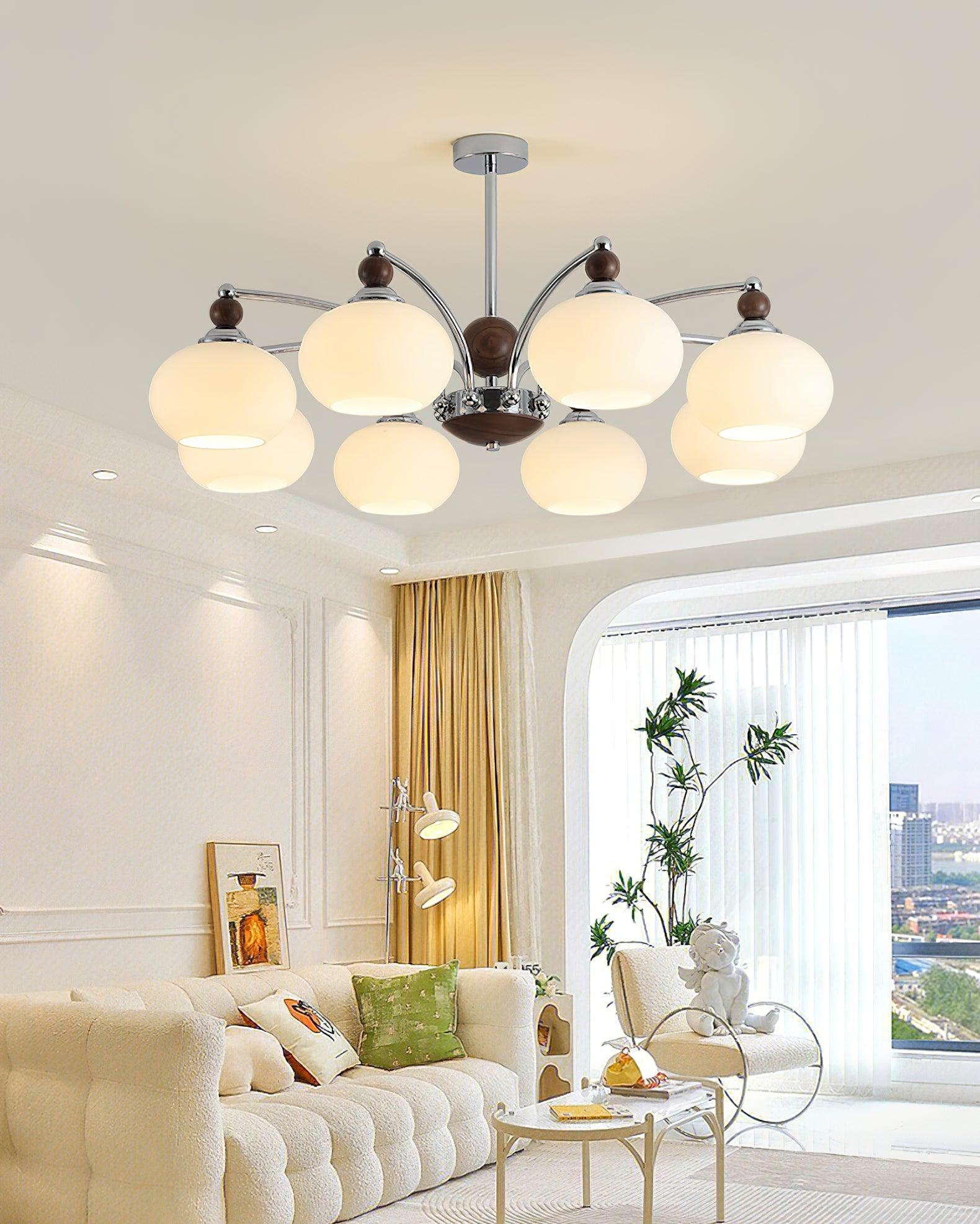 Lustra Chandelier Globe Arm Contemporary - Blowlighting