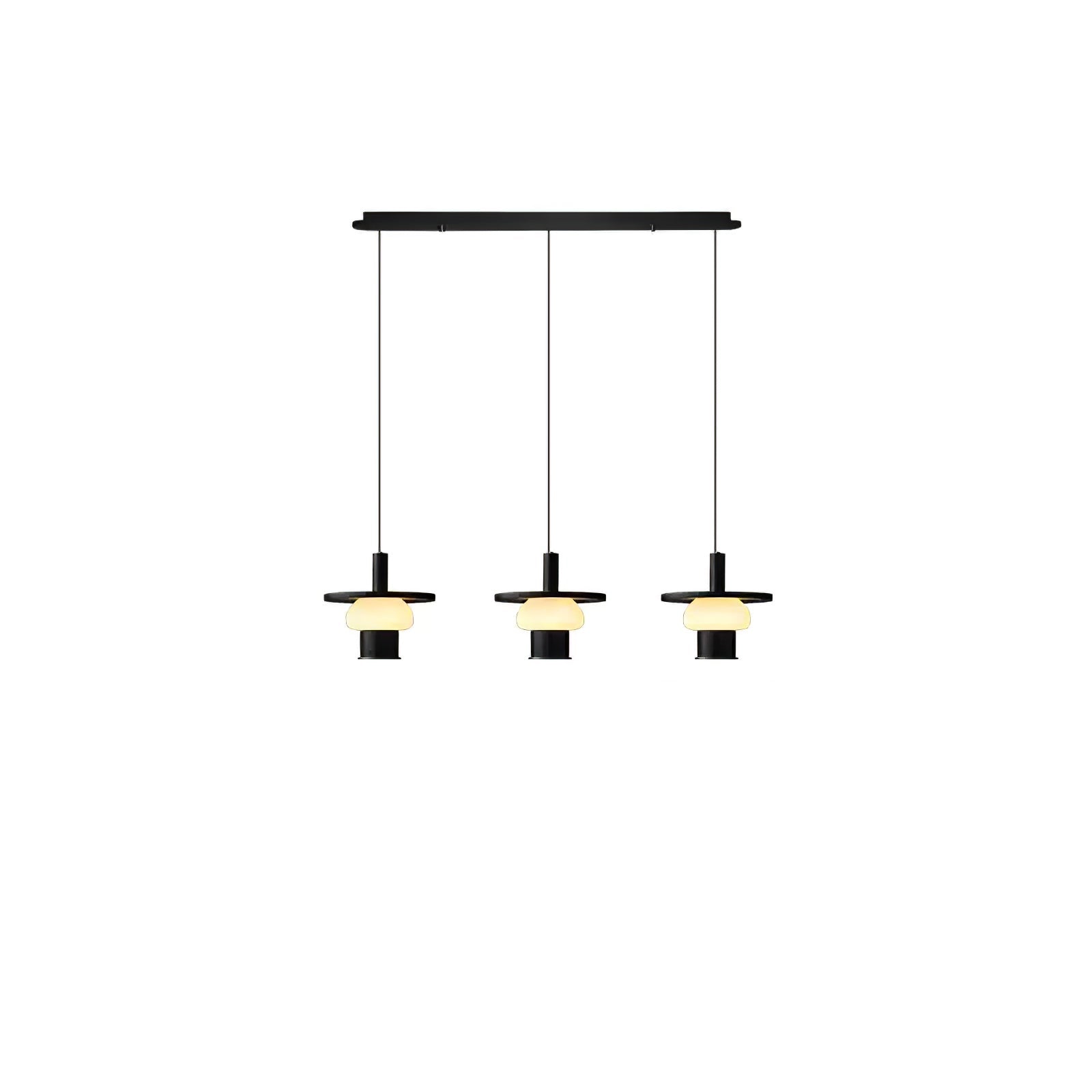 Zephaan Traditional Art Classic Glass Wood Pendant Light - Blowlighting