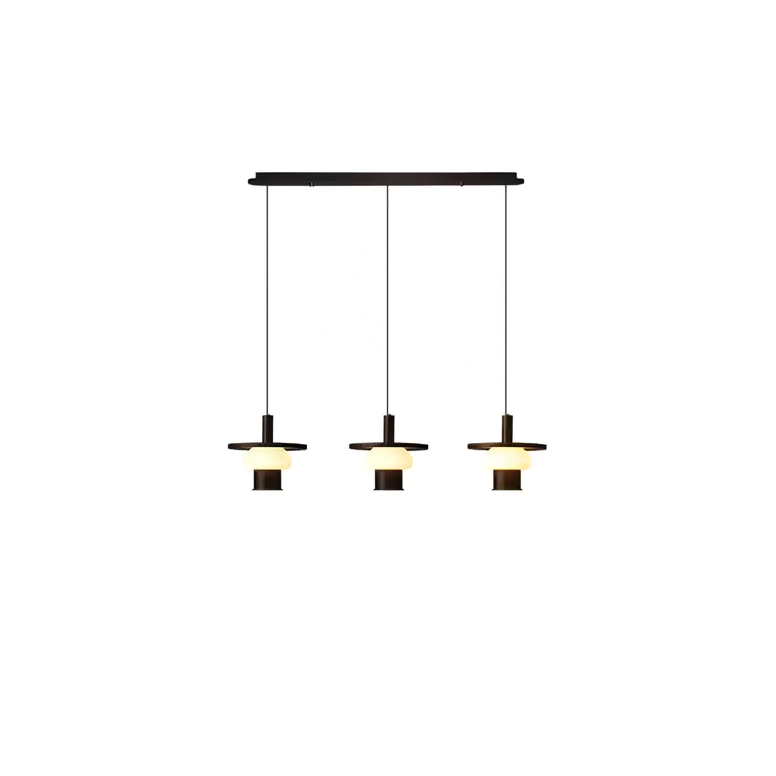 Zephaan Traditional Art Classic Glass Wood Pendant Light - Blowlighting