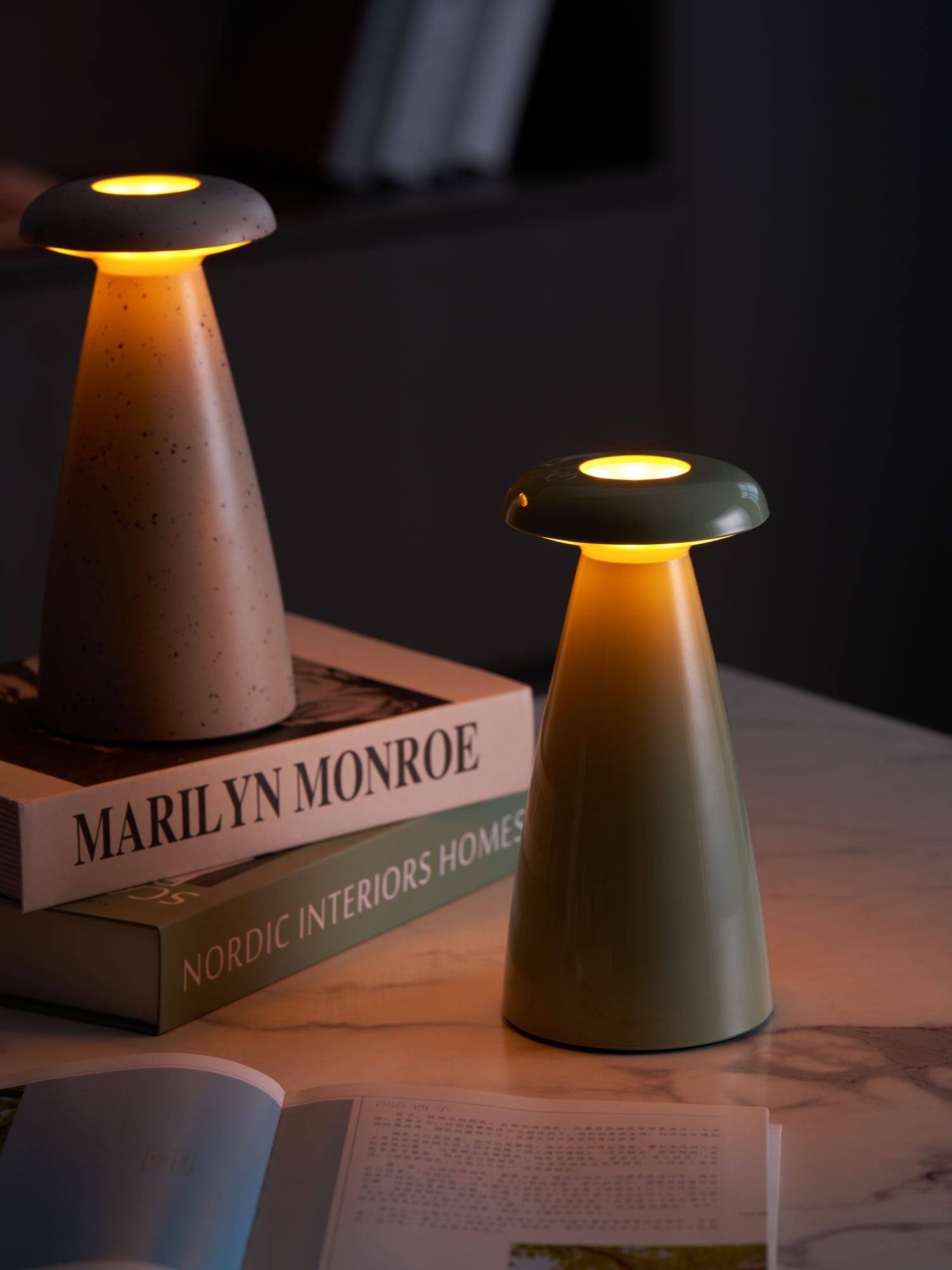 Noko Mushroom Rechargeable Table Lamp - Blowlighting