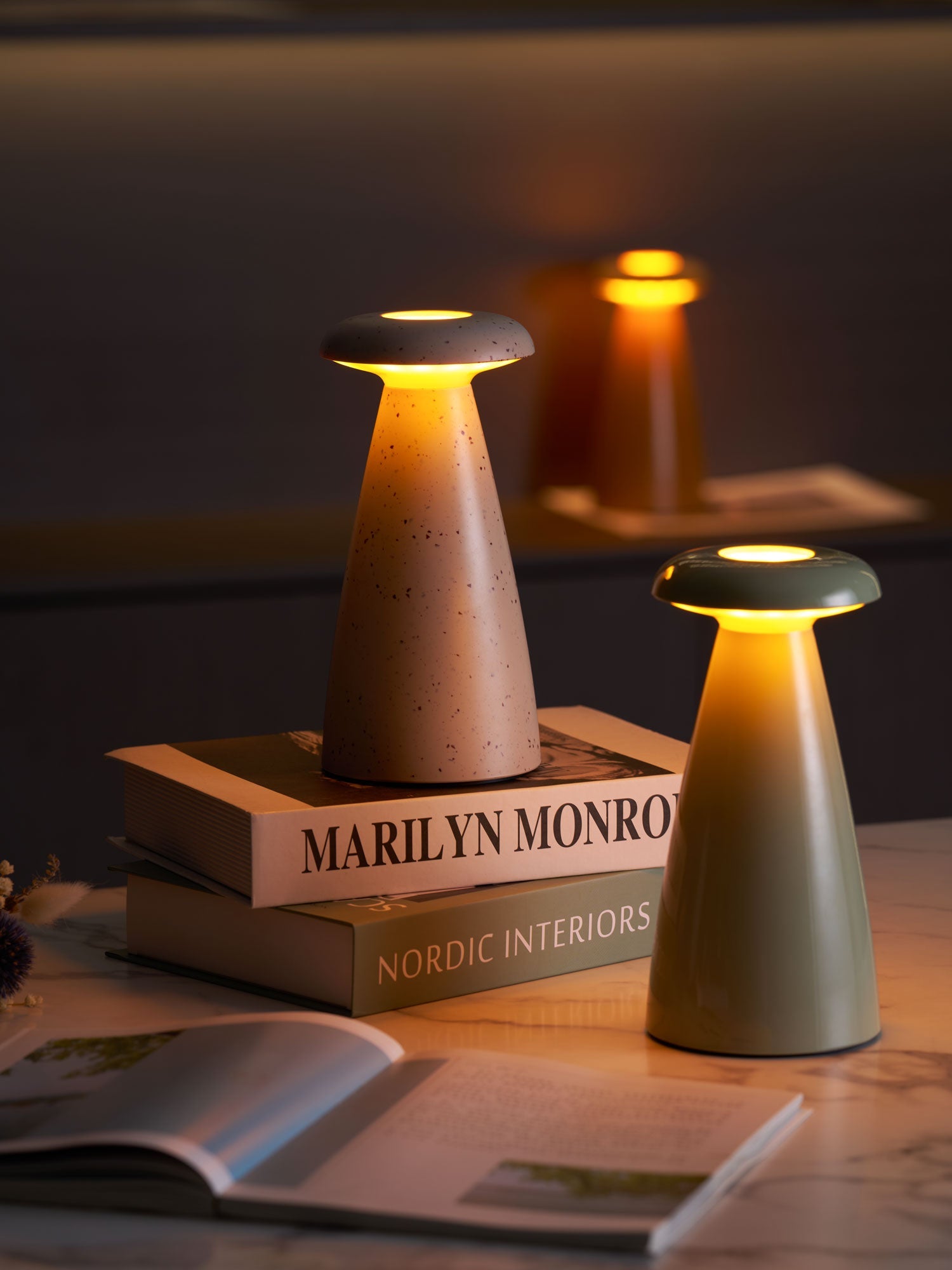 Noko Mushroom Rechargeable Table Lamp - Blowlighting