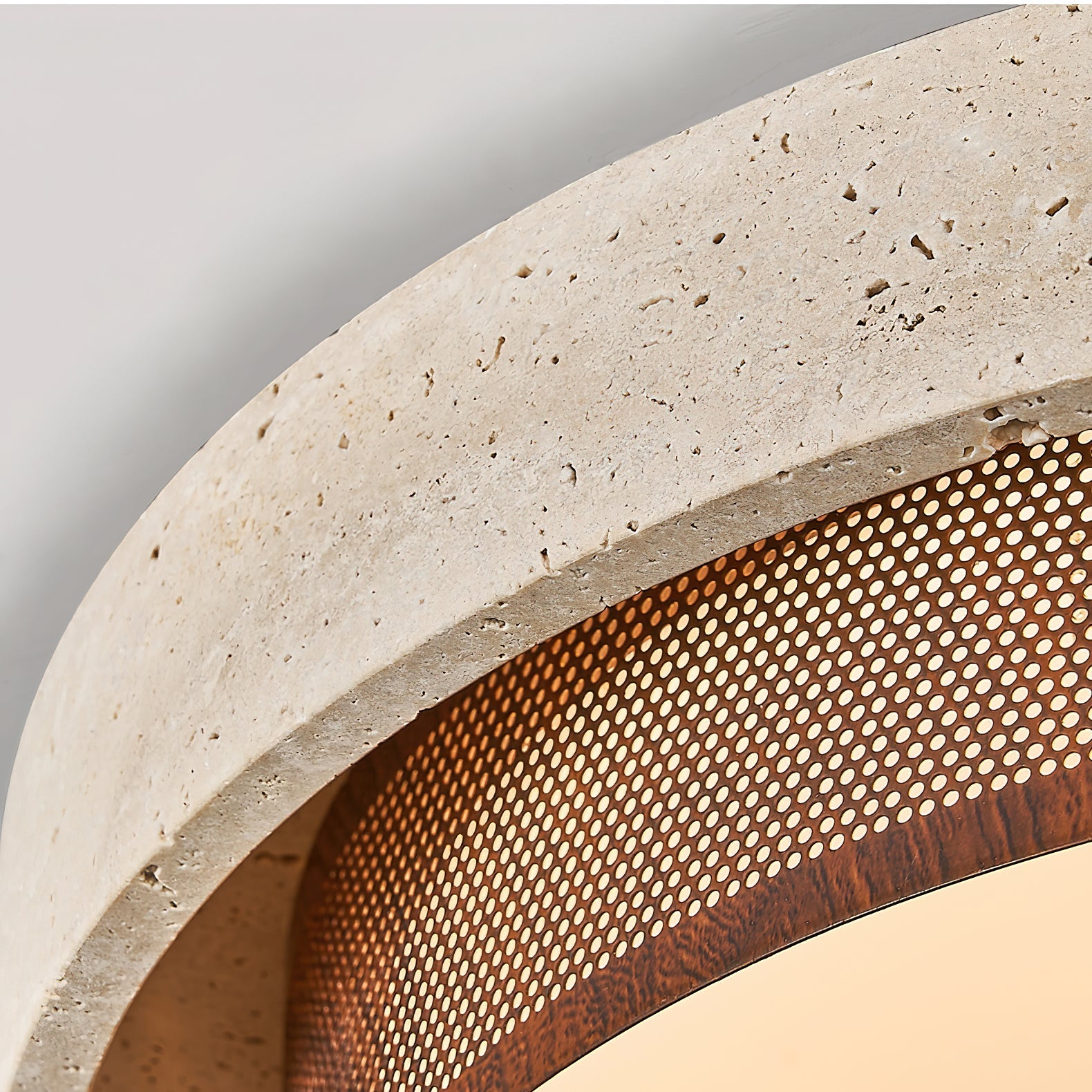 Nolan Modern Travertine Ceiling Light