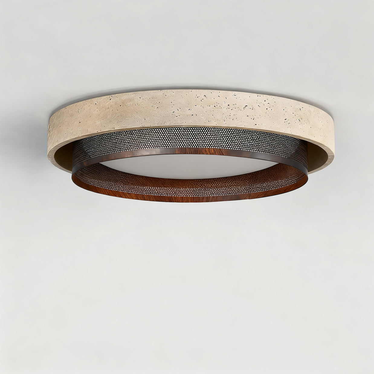 Nolan Modern Travertine Ceiling Light