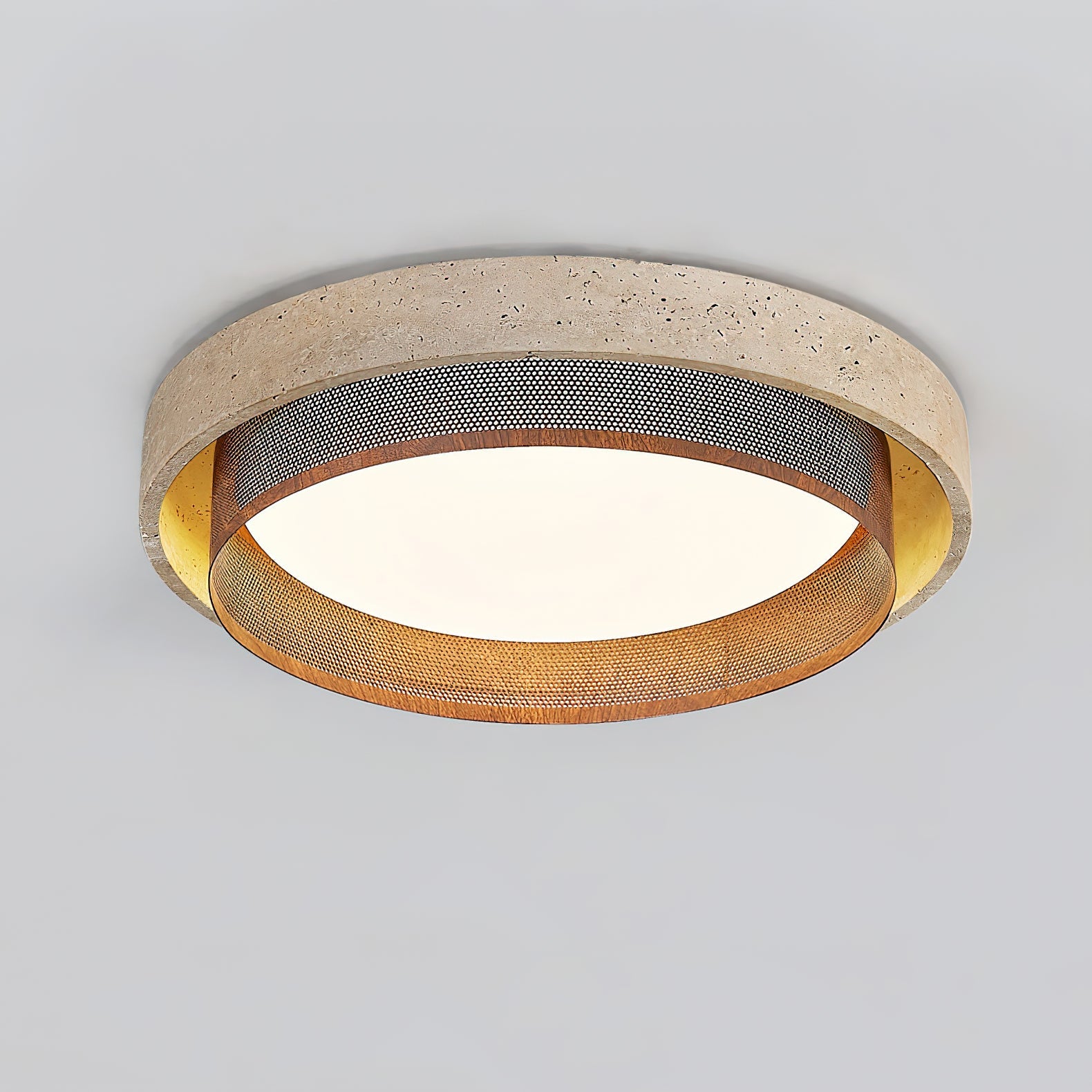 Nolan Modern Travertine Ceiling Light