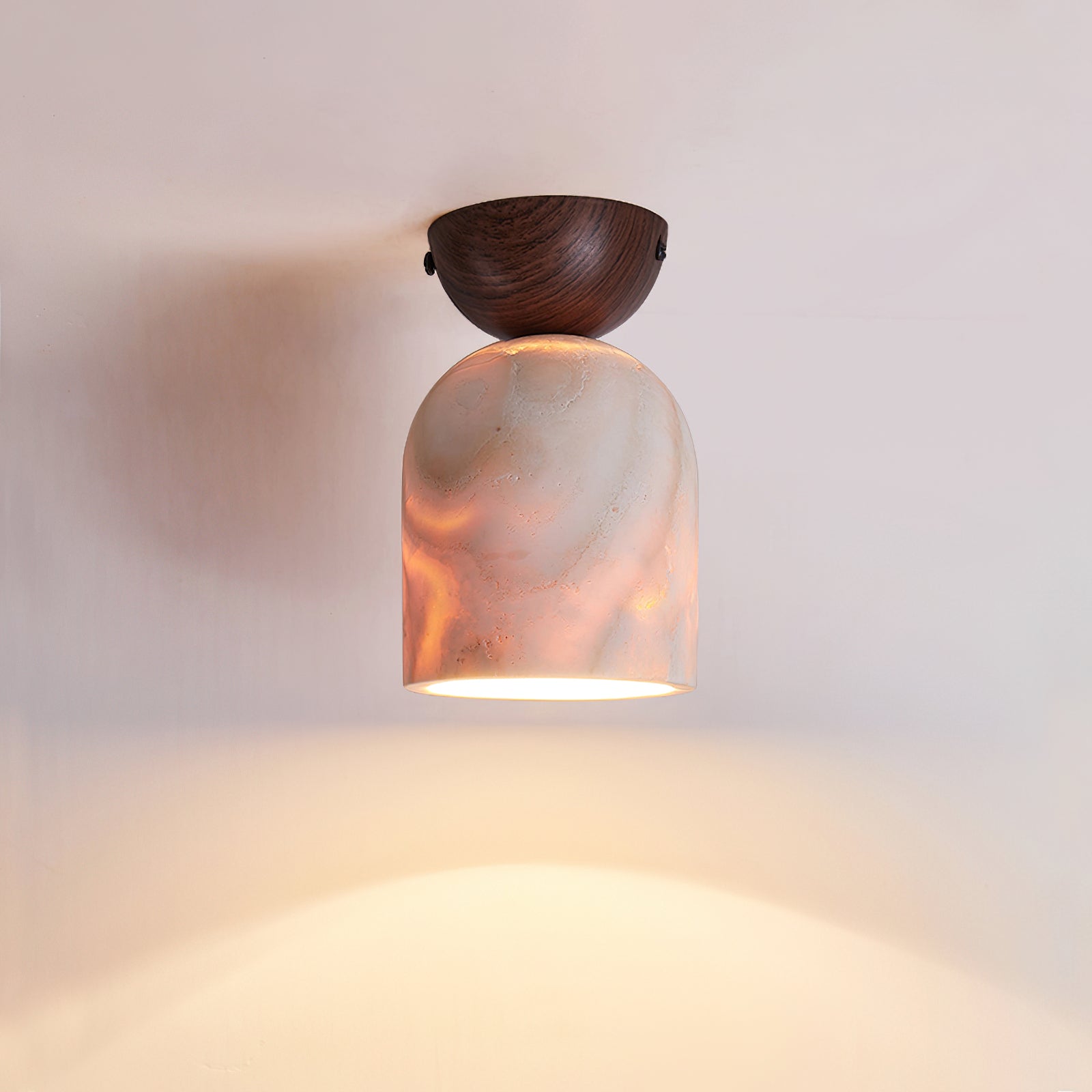 Noncu Minimalist Travertine Ceiling Light